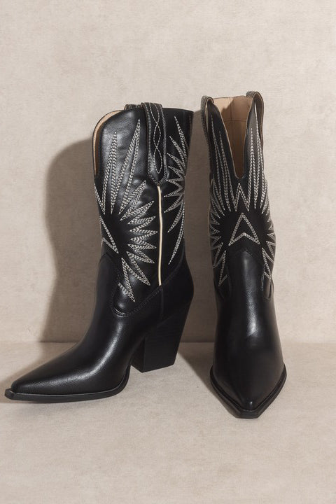 Only Ten I See Black Bootie