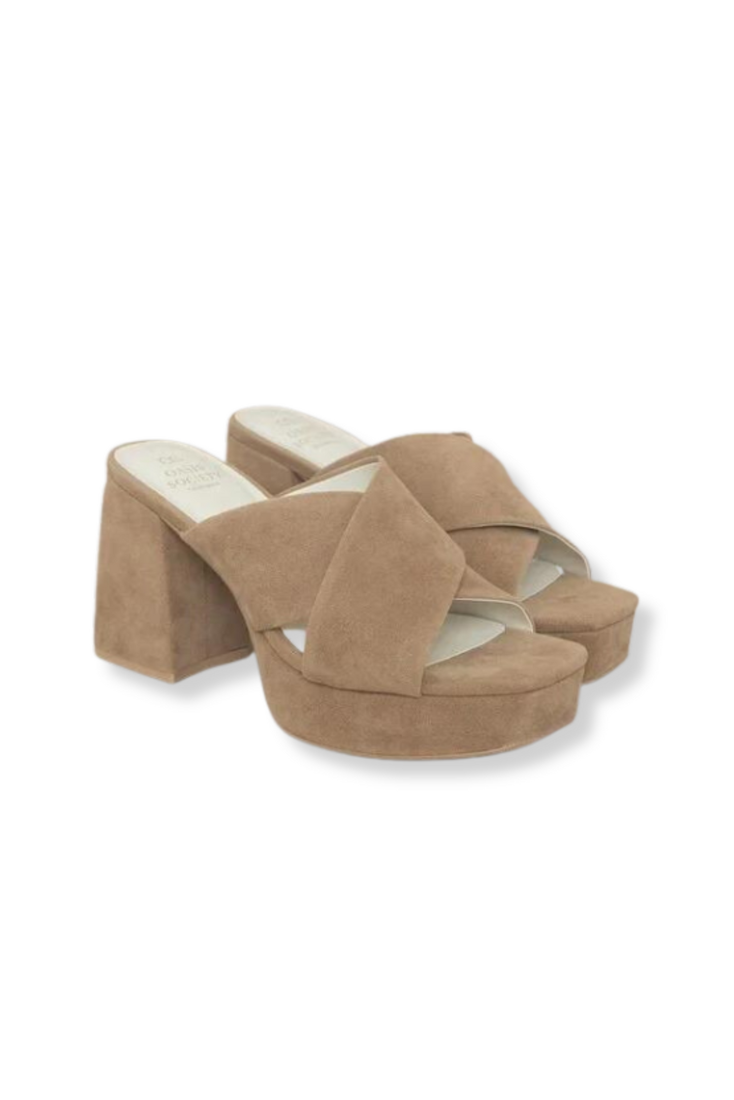 Corinna Khaki Platform Heel