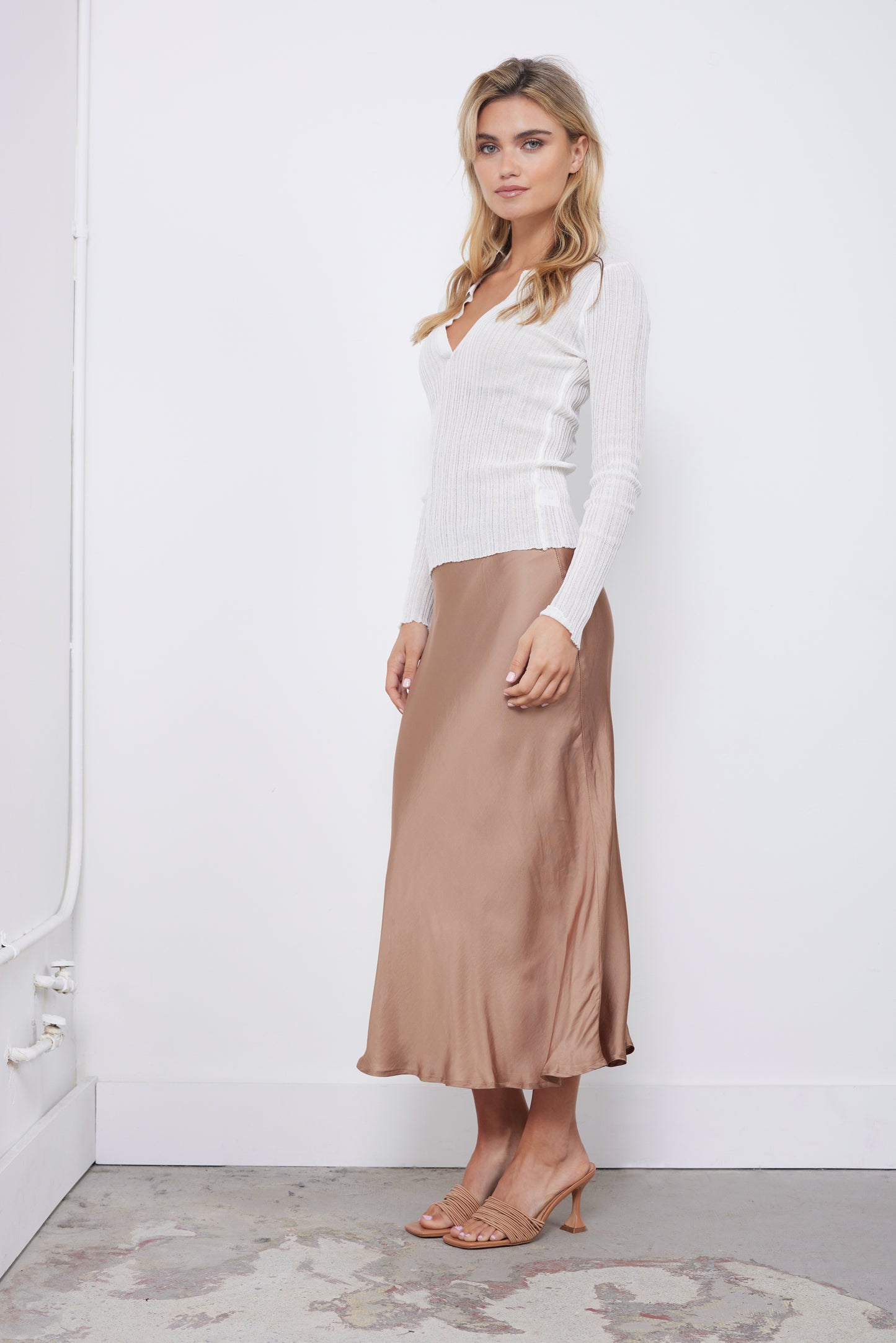 Marco Polo White Knit Top