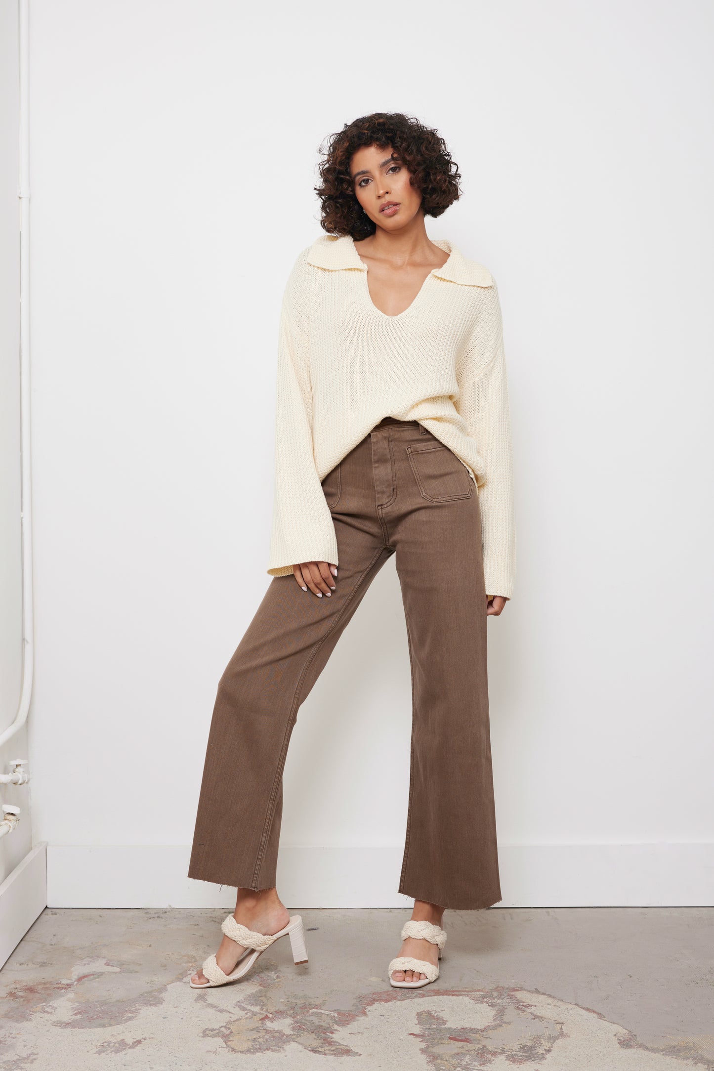 Alden Cream Knit Top