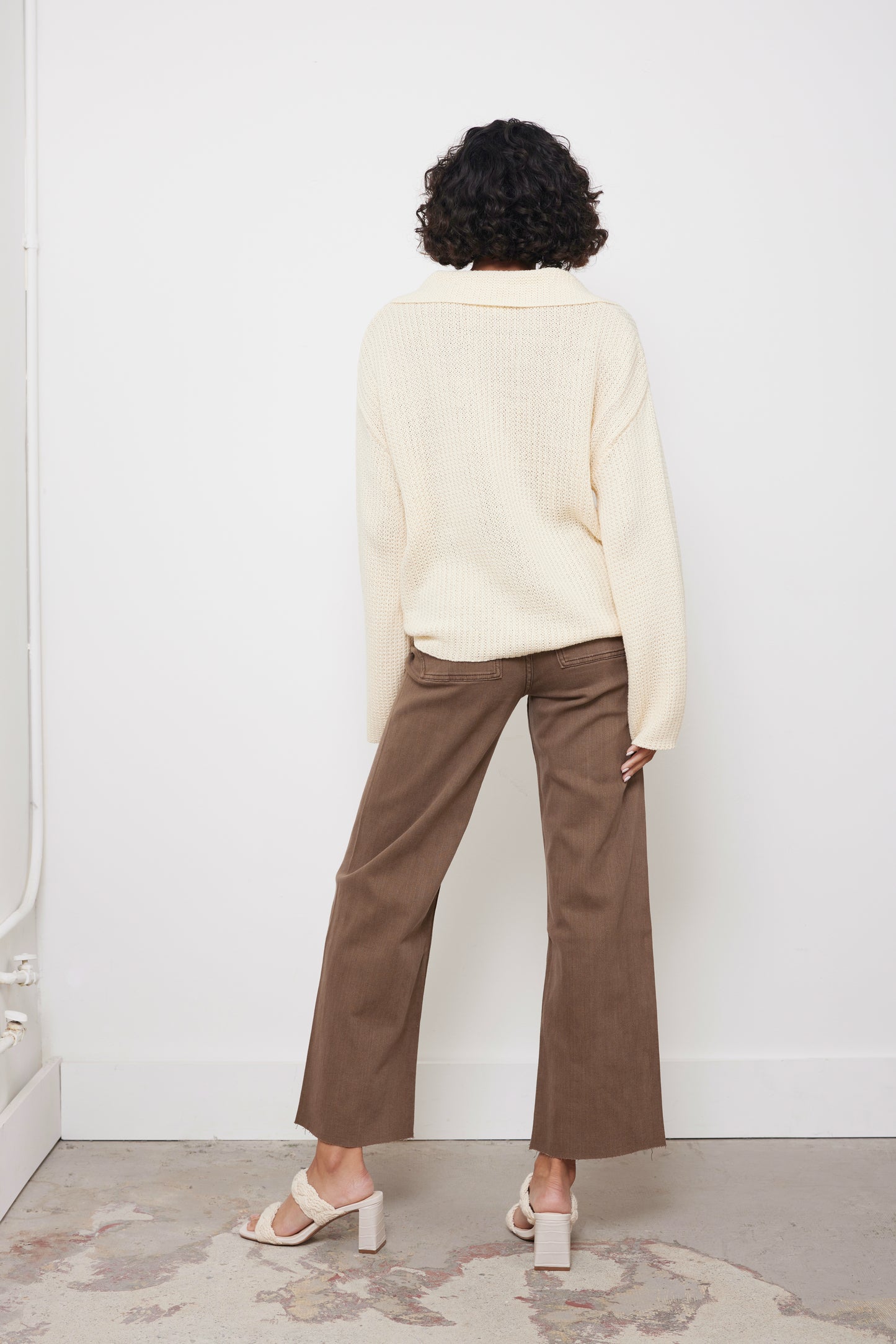 Eleni Washed Brown Pants