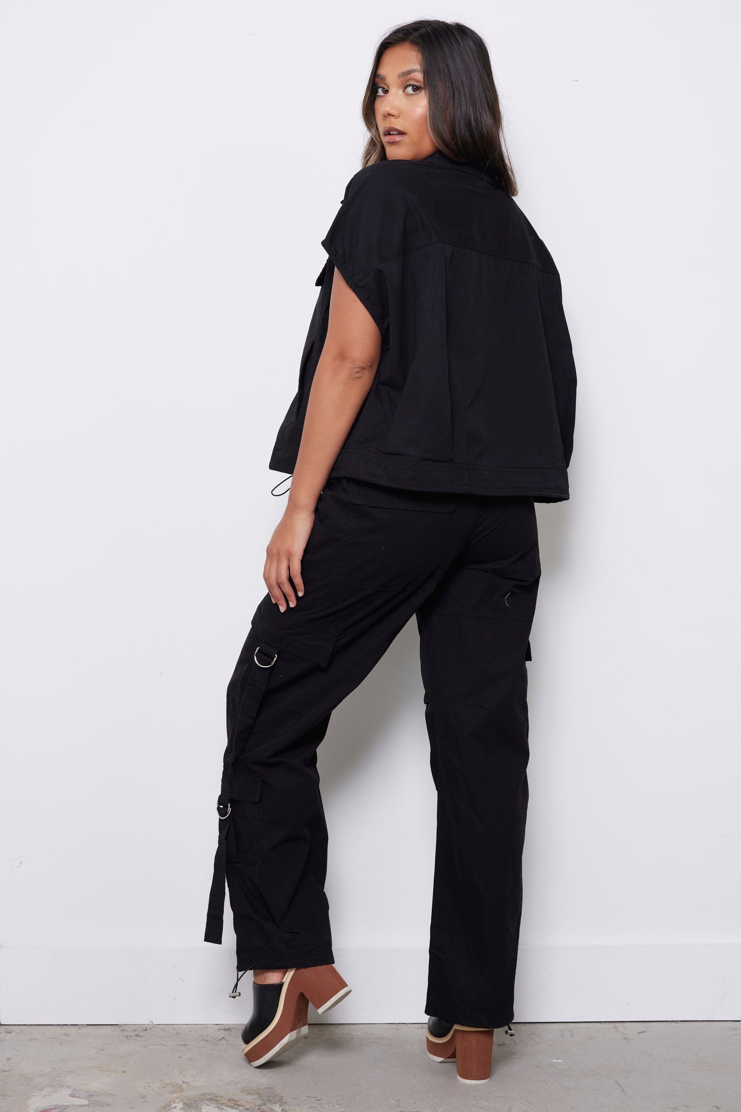 No Drama Black Cargo Pants