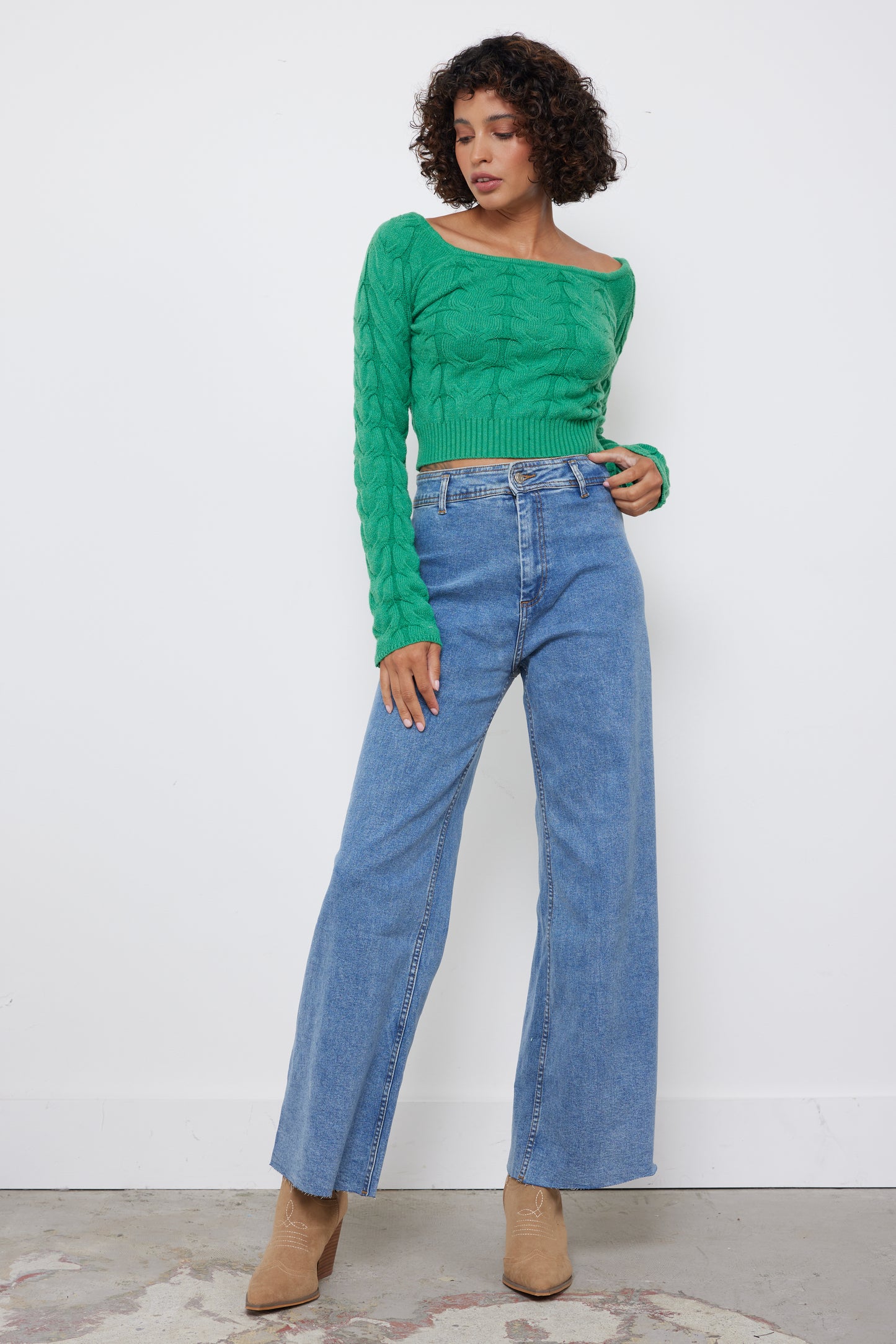 All Things Sweet Kelly Green Top