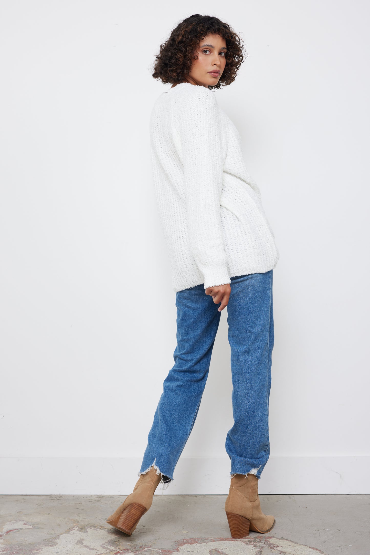 Apple Picking Ivory Knit
