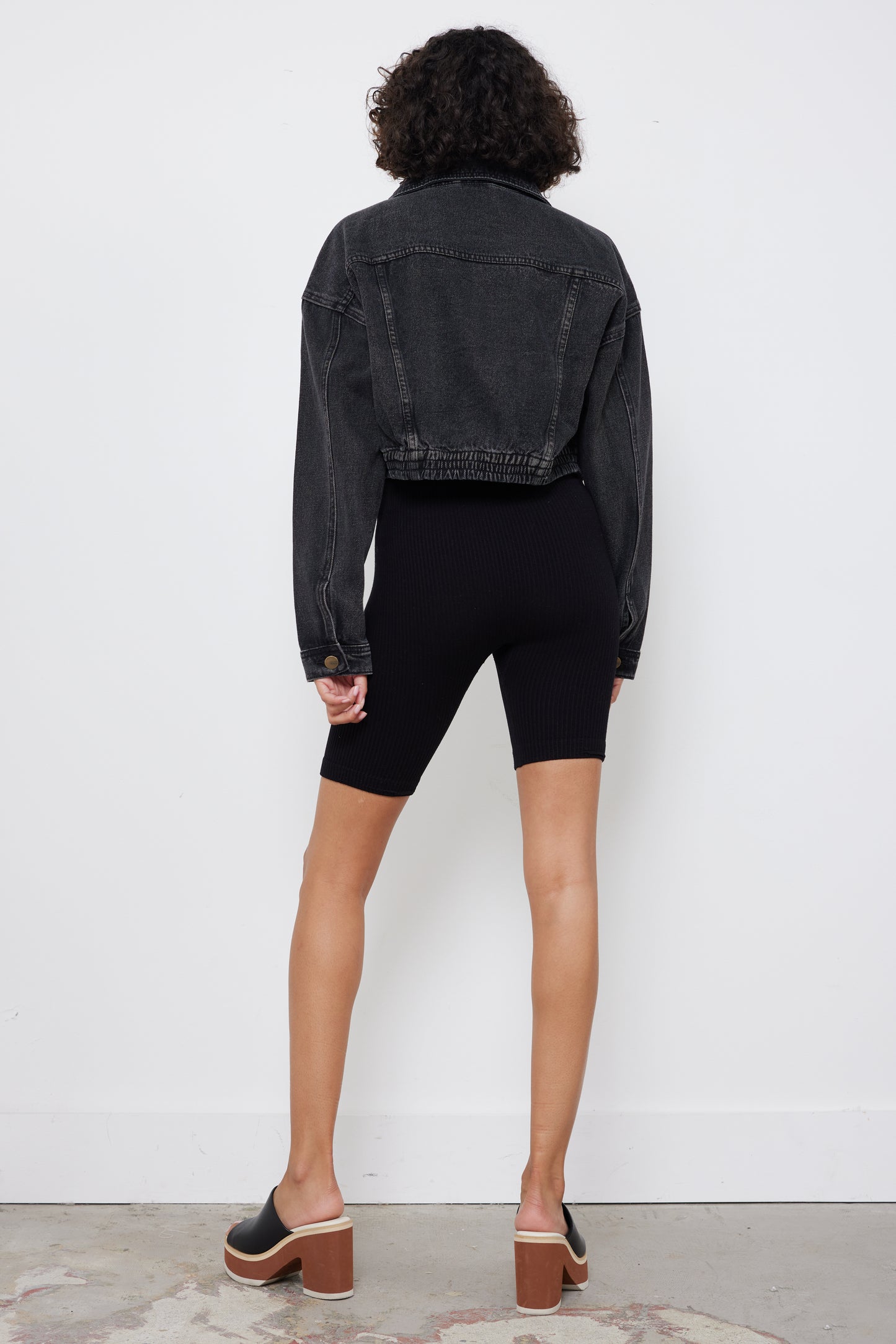 Switch Up Charcoal Grey Denim Jacket
