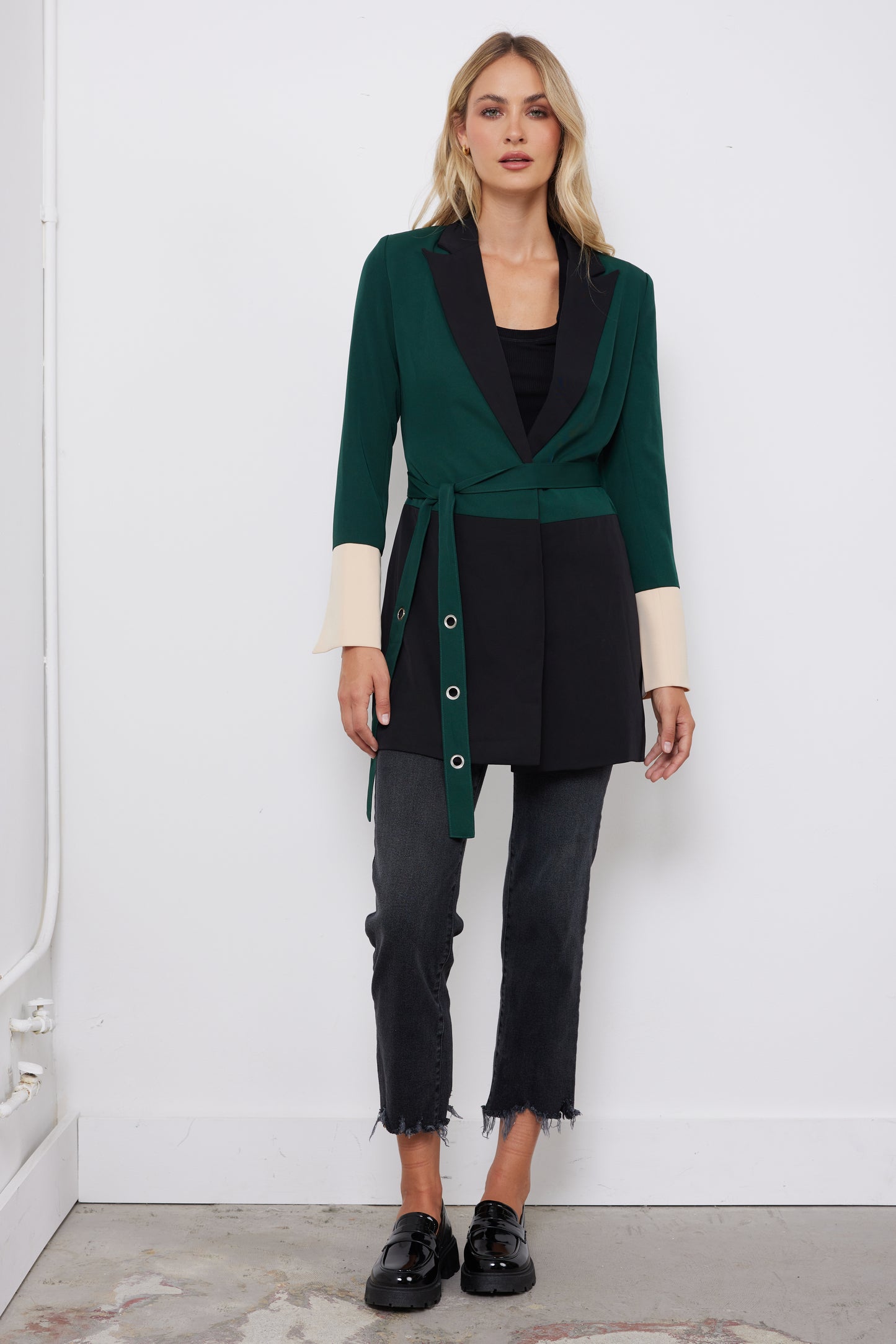 At The Office Forest Blazer Dress