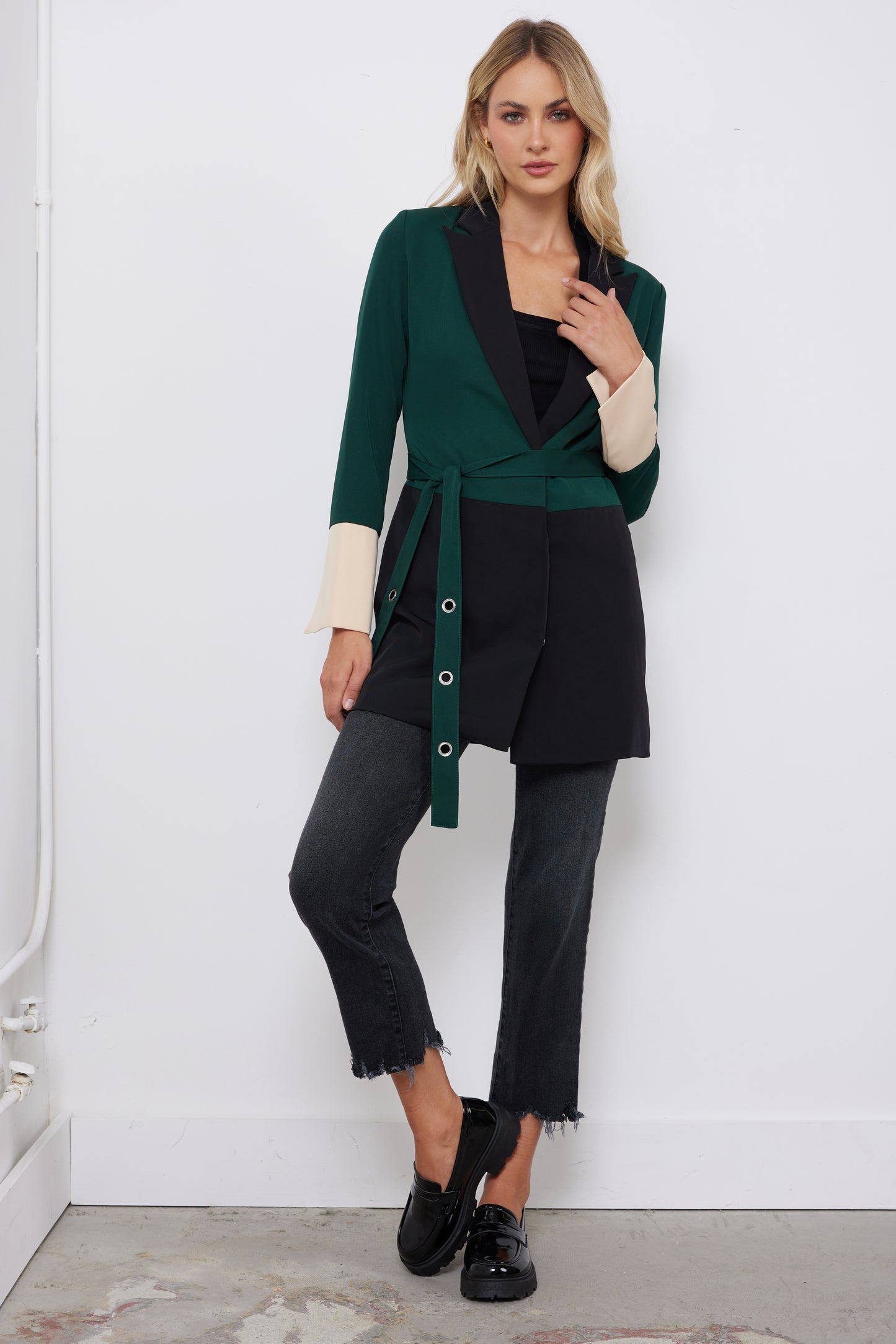 At The Office Forest Blazer Dress