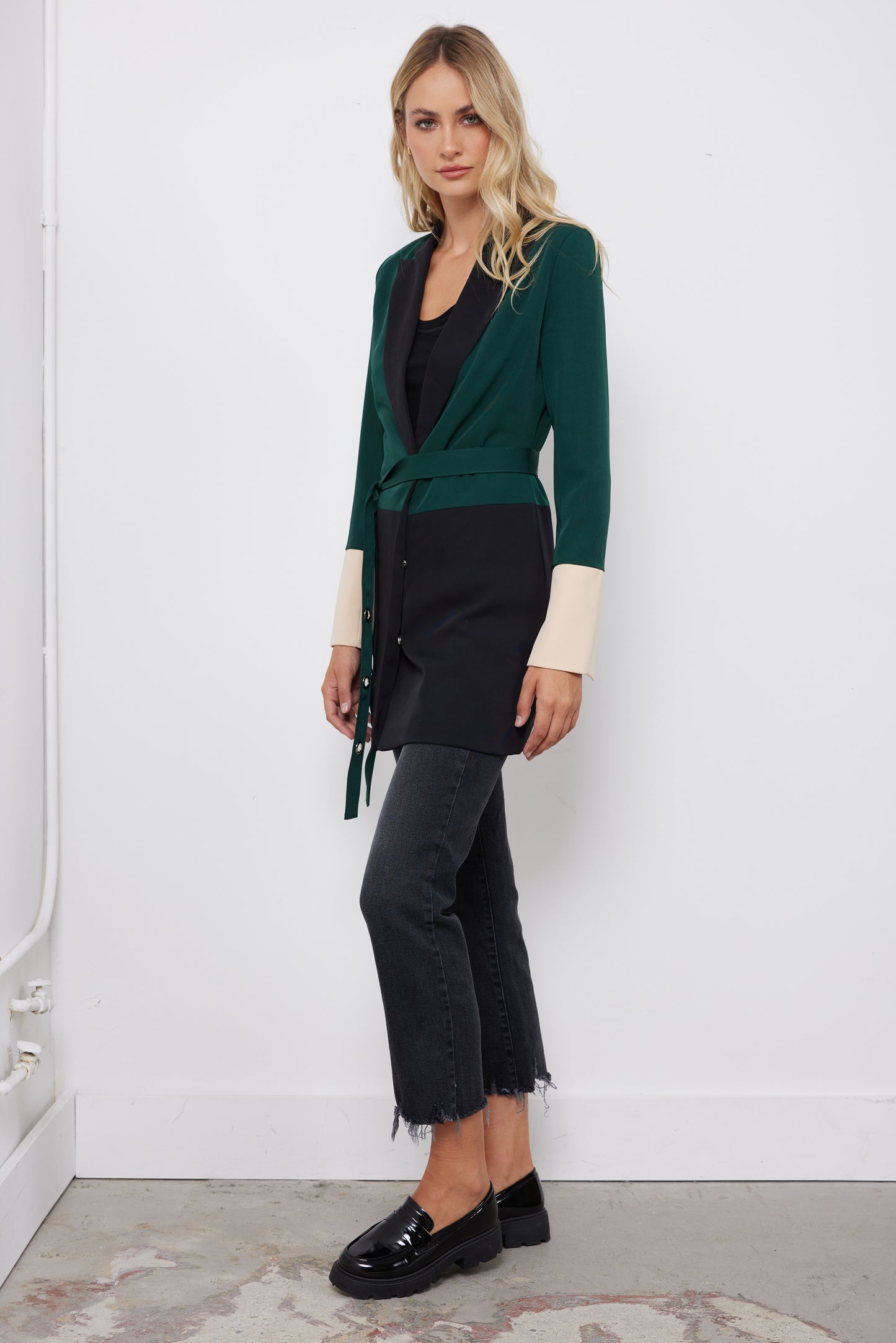 At The Office Forest Blazer Dress