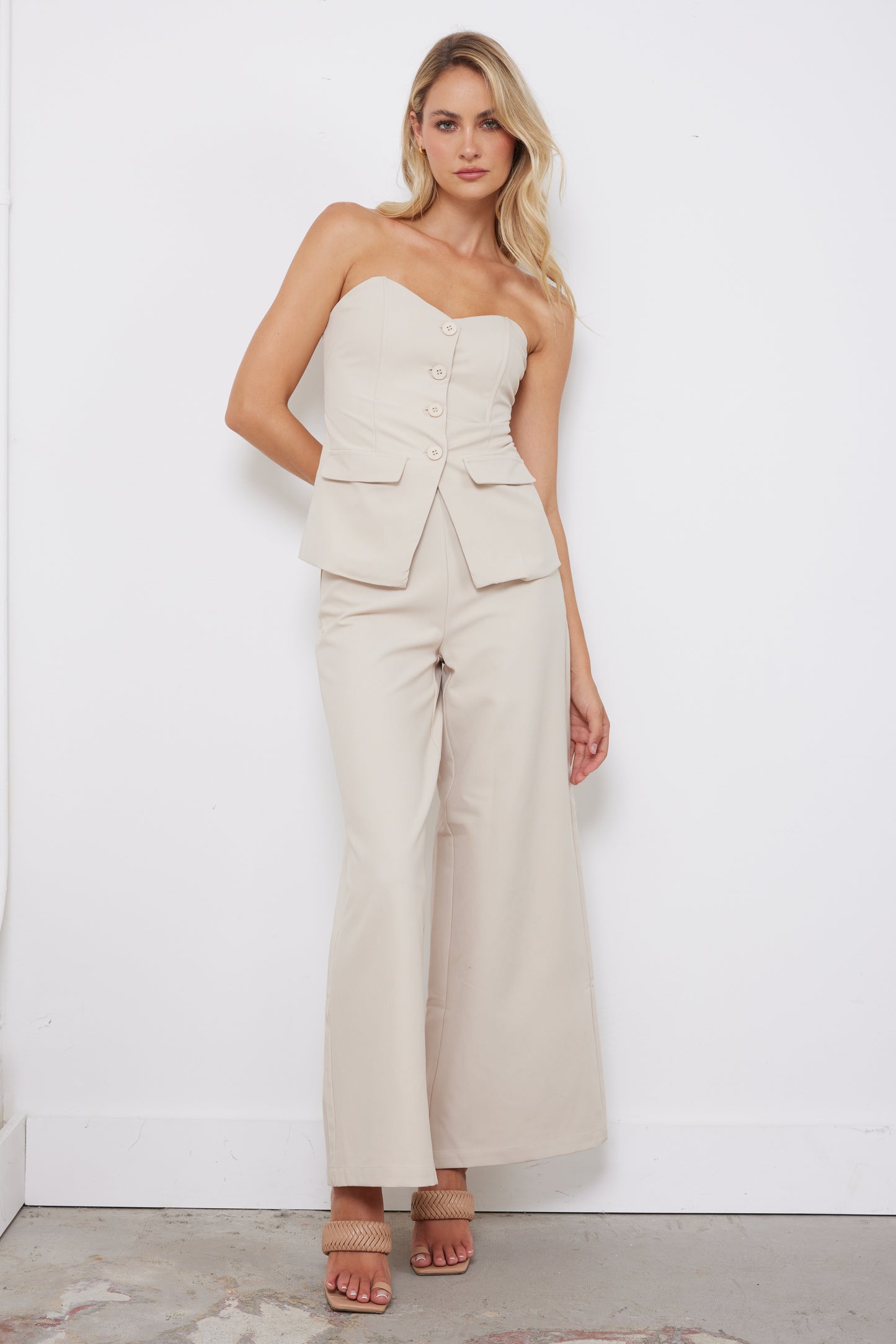 Work It Light Beige Top