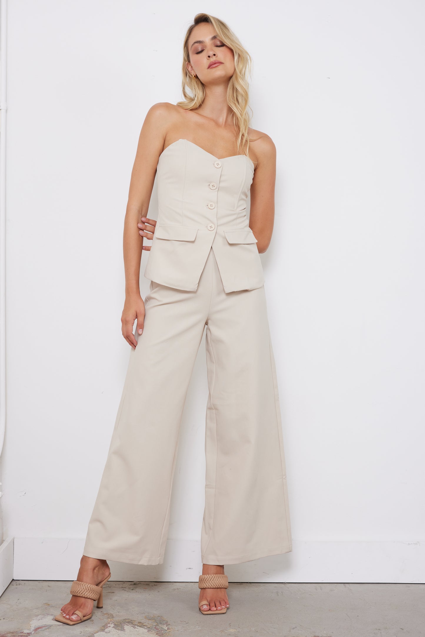 Work It Light Beige Top