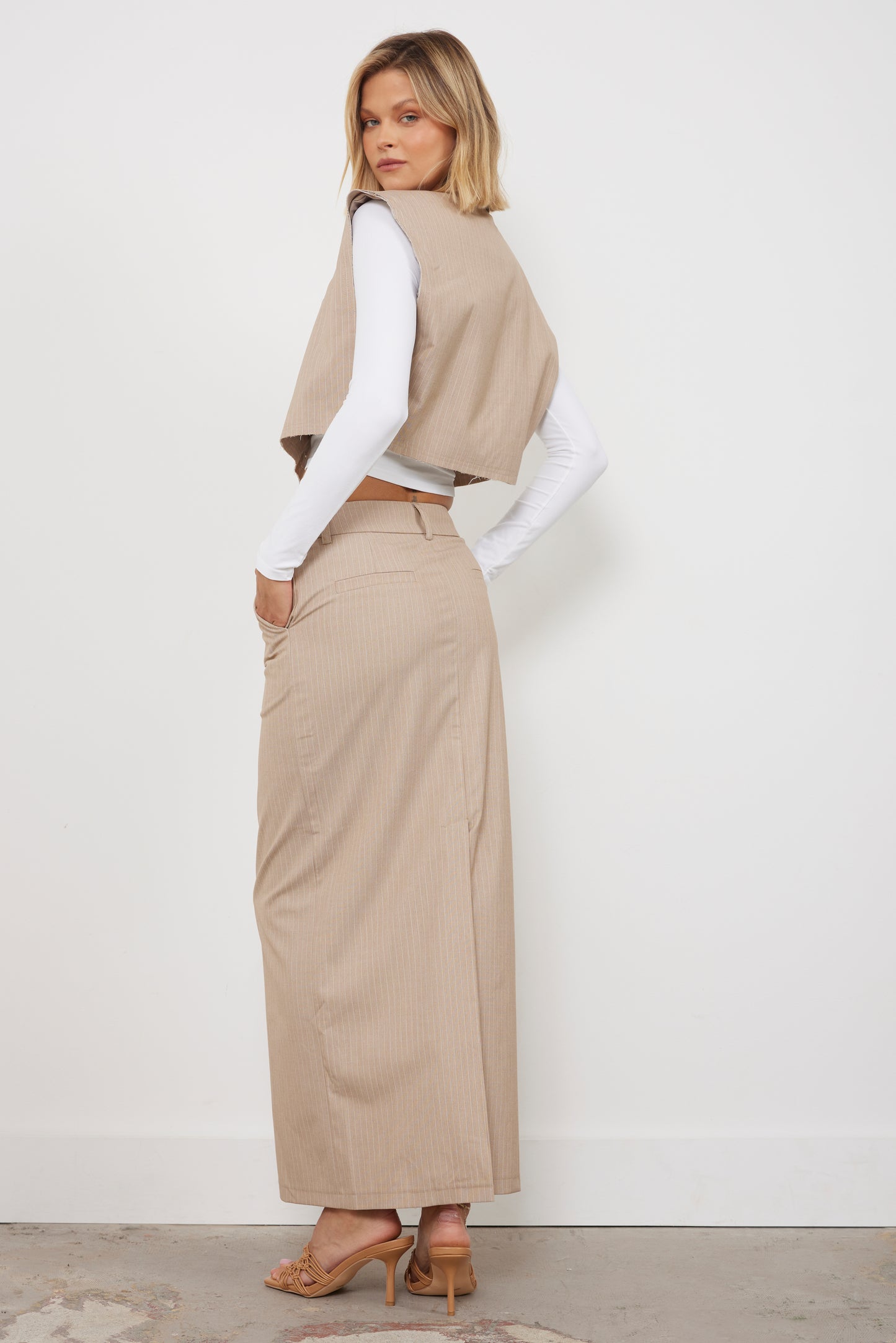 Cooper Beige Trouser Skirt