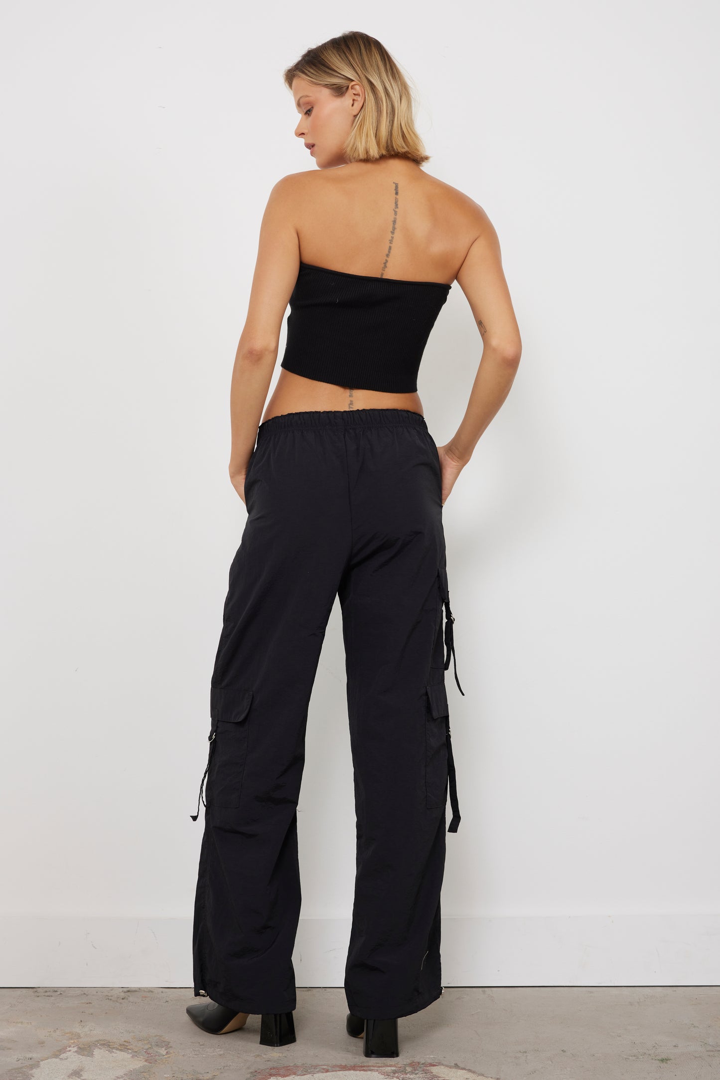Midnight Madness Black Cargo Pants