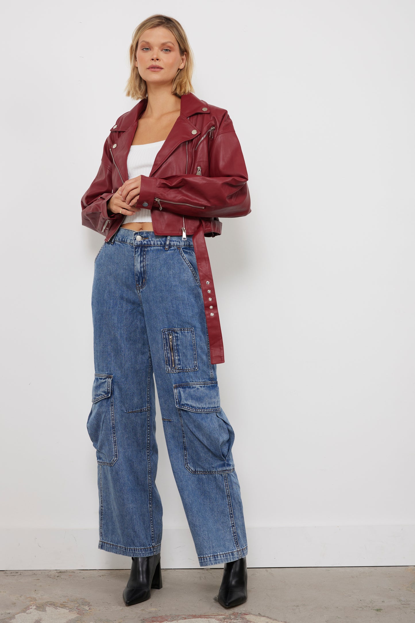 Biker Babe Burgundy Jacket