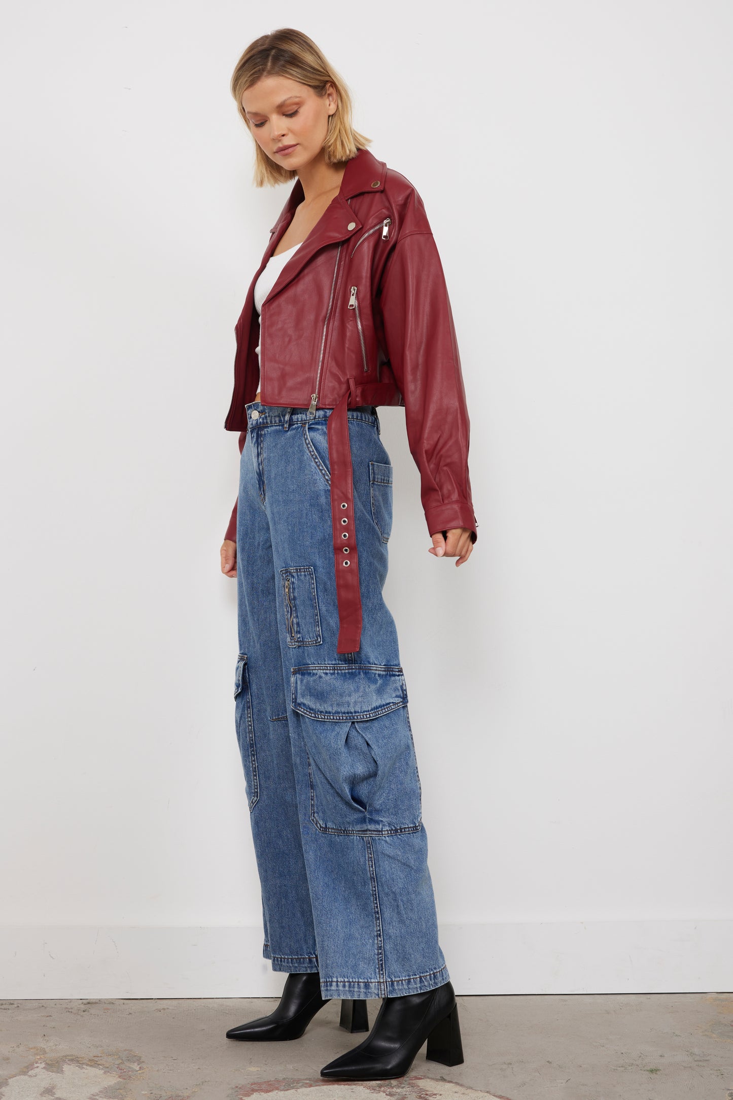 Biker Babe Burgundy Jacket