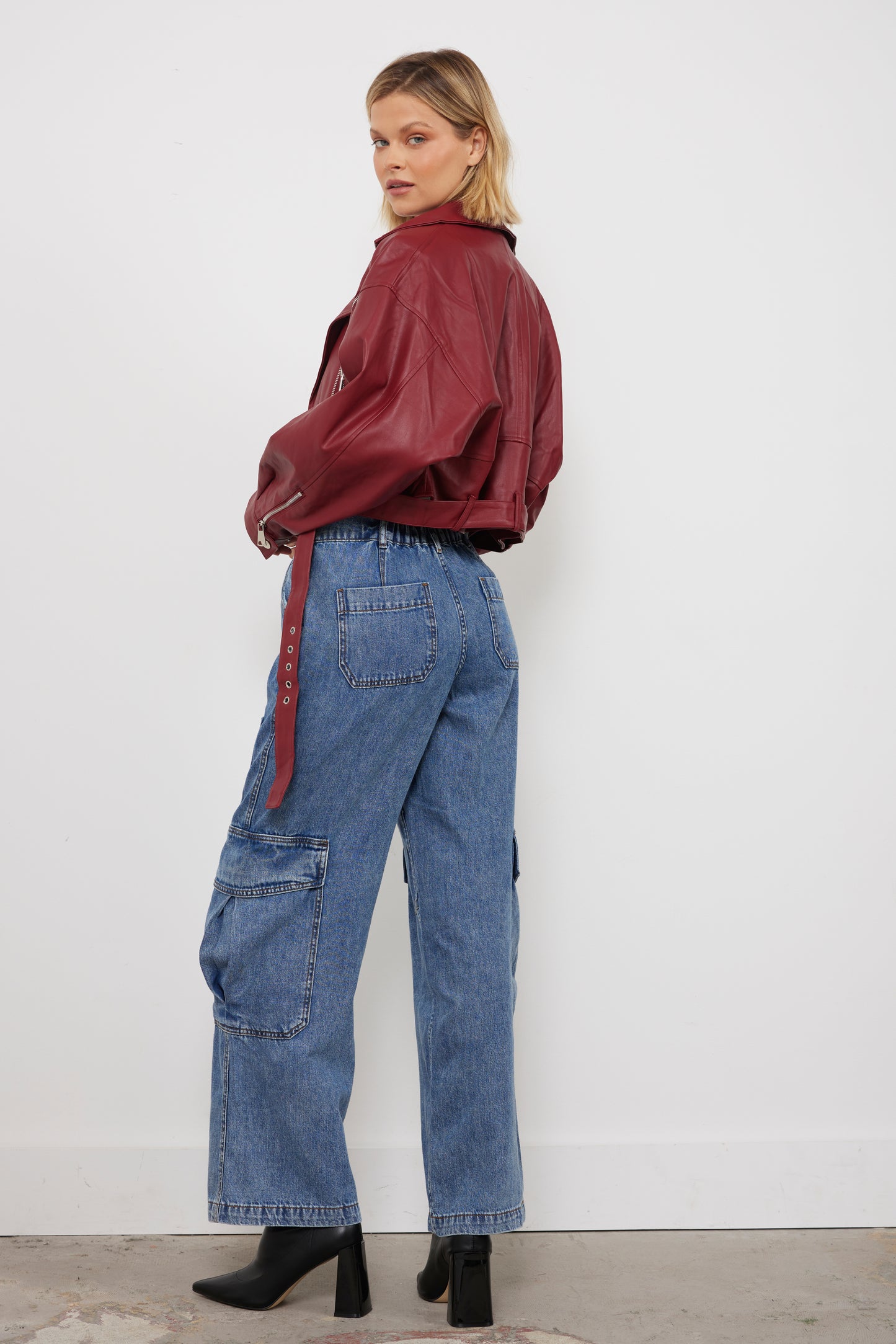 Biker Babe Burgundy Jacket