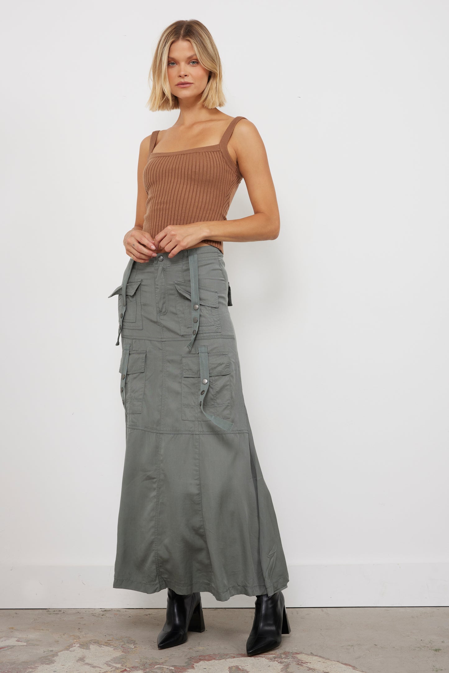 Under It Brown Tank Top