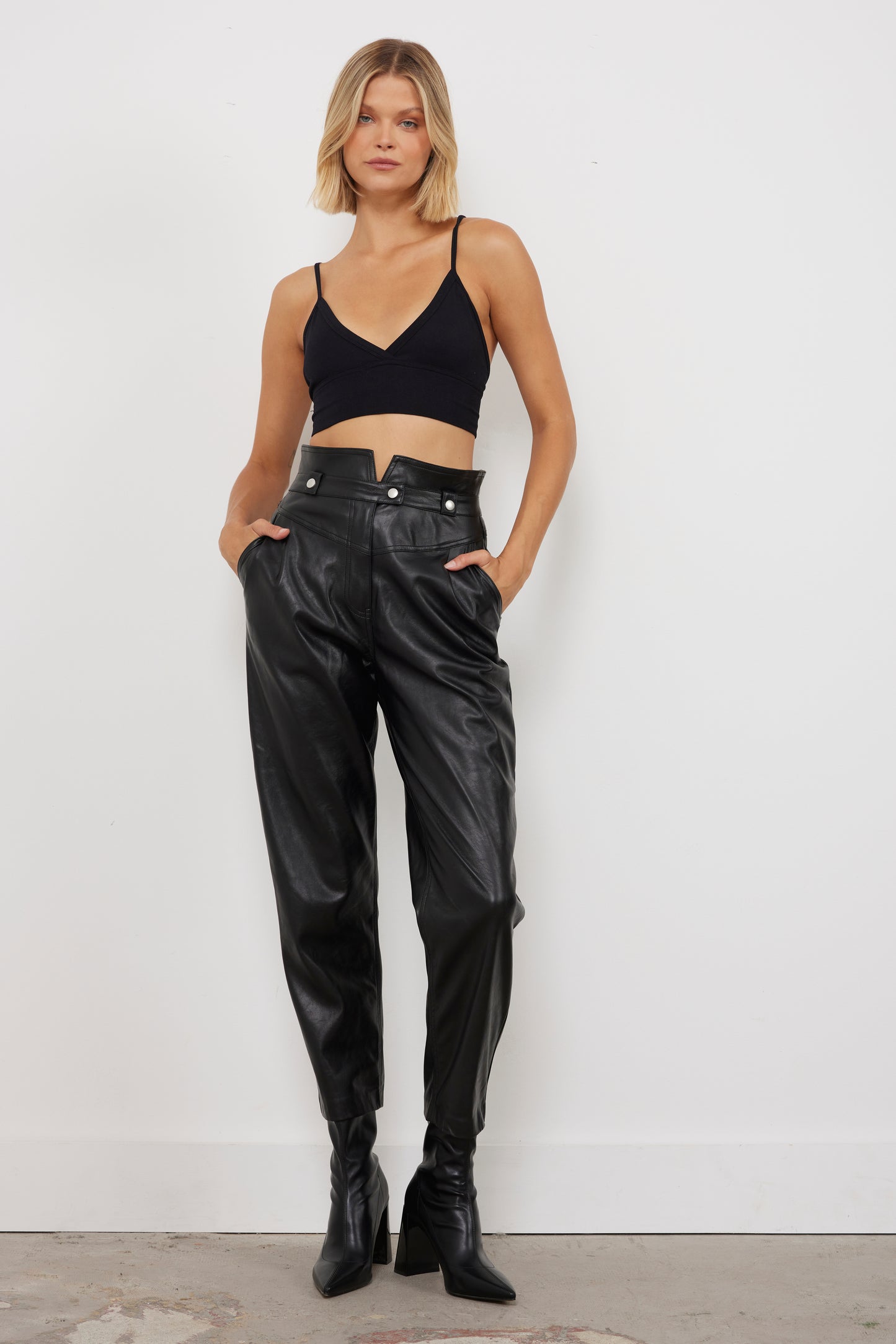 What’s Your Deal Black Leather Pants