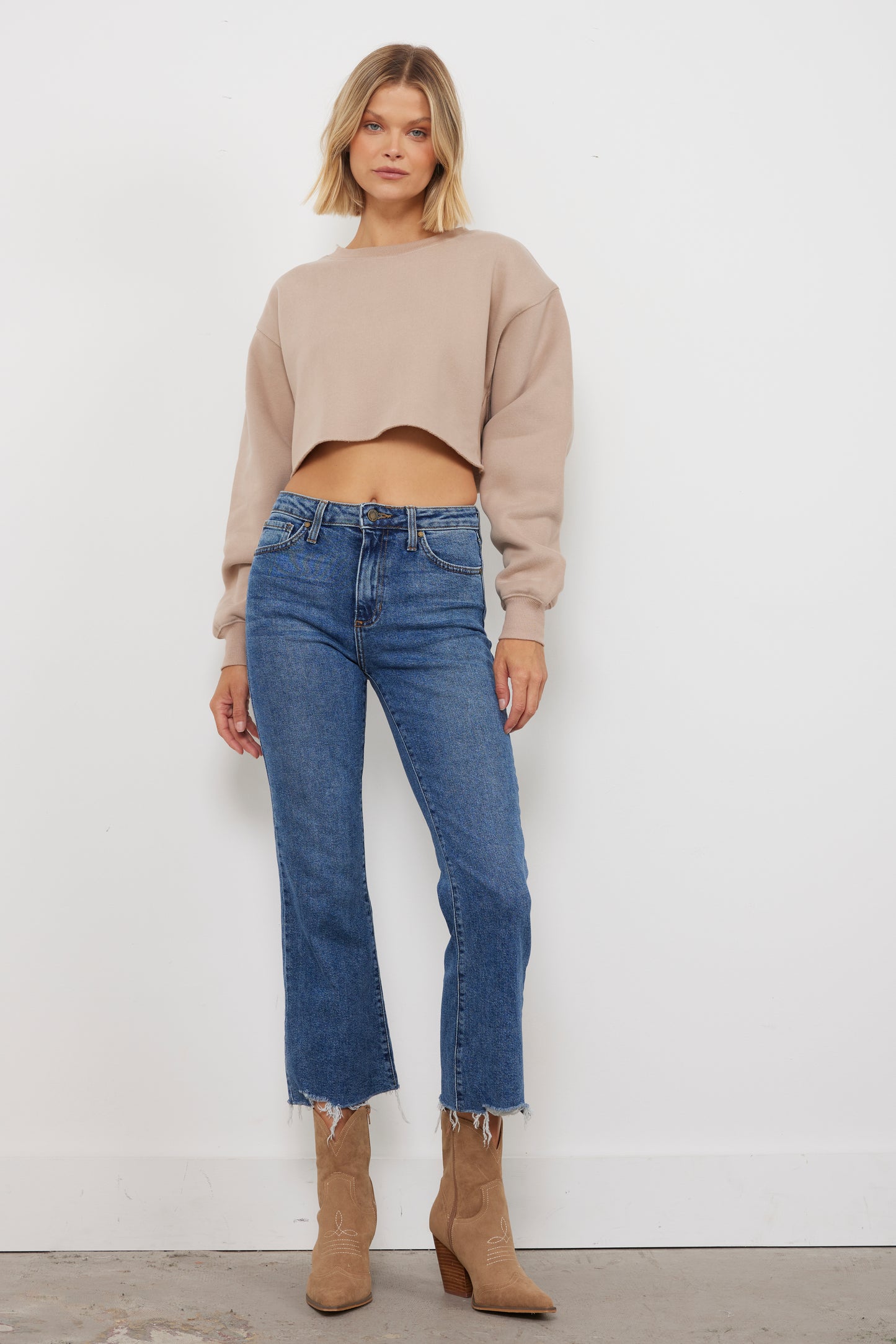 Keeping It Casual Taupe Sweatshirt