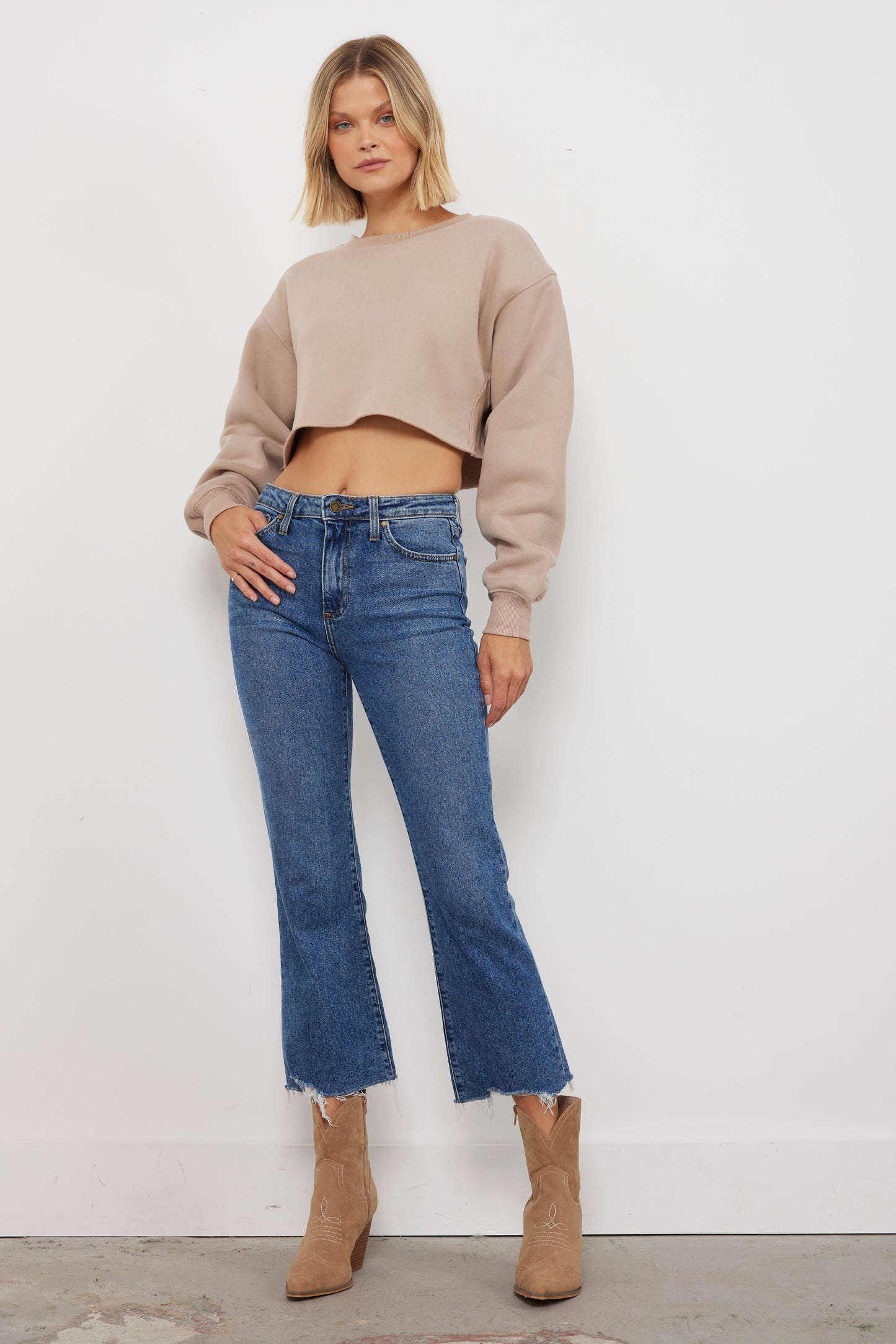 Keeping It Casual Taupe Sweatshirt