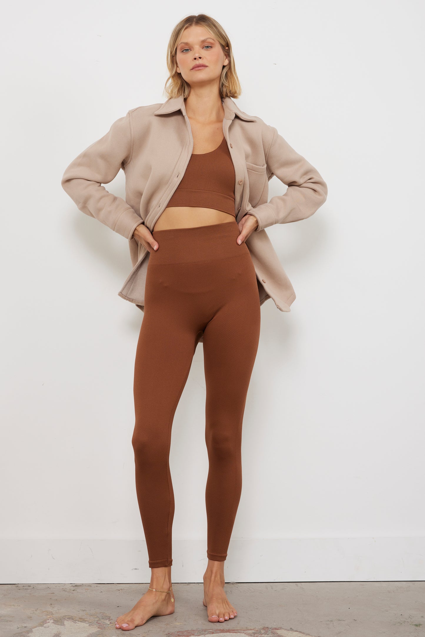 Get In Taupe Shirt Jacket
