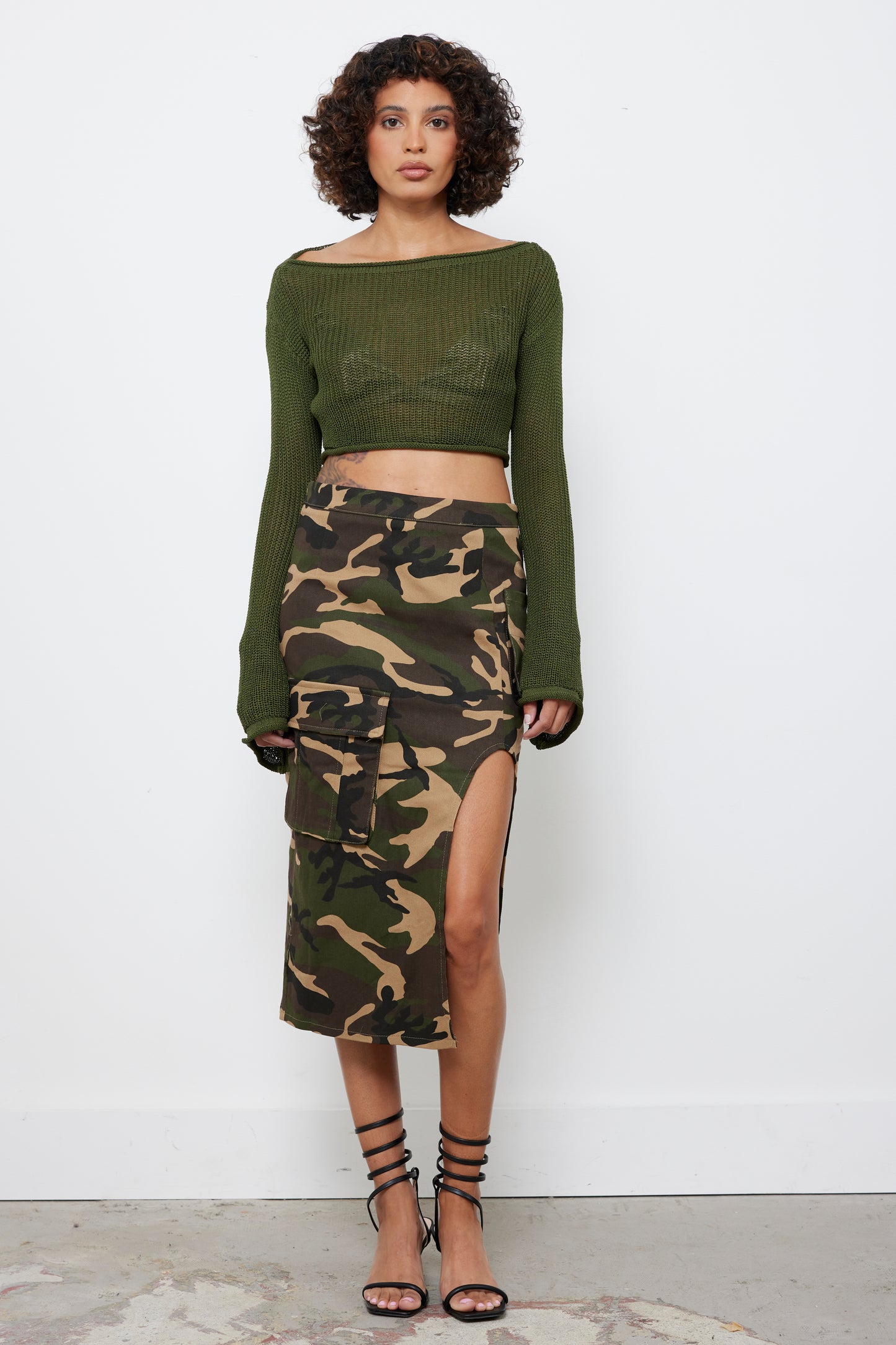 Malia Olive Knit Top