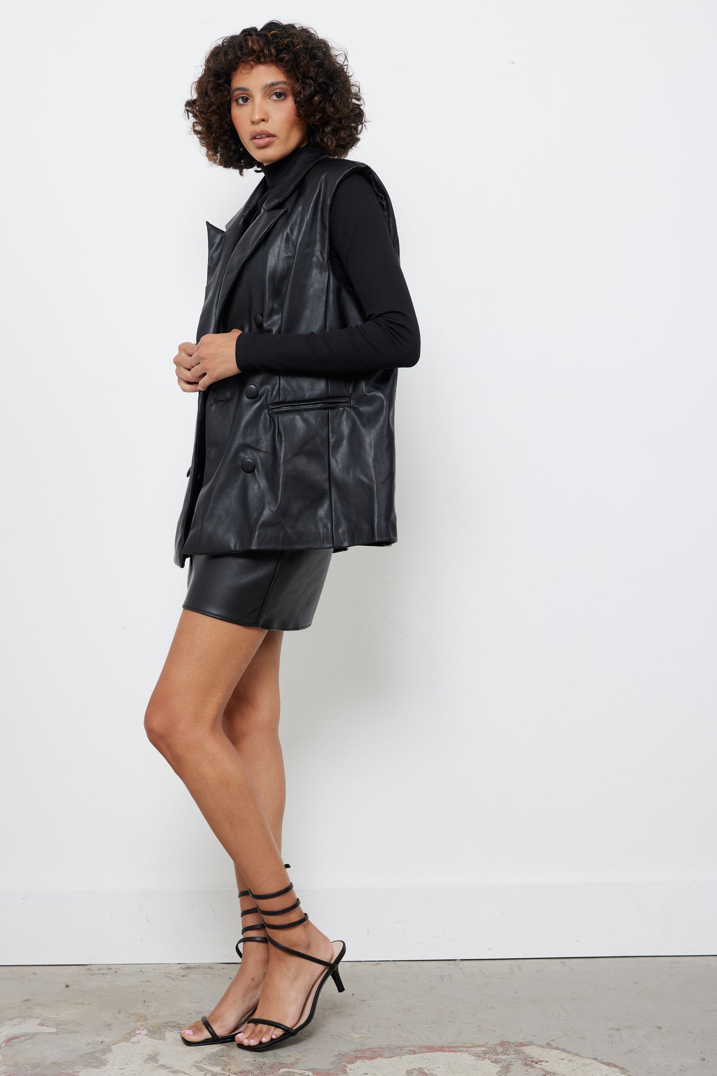 What’s Your Deal Black Blazer Vest