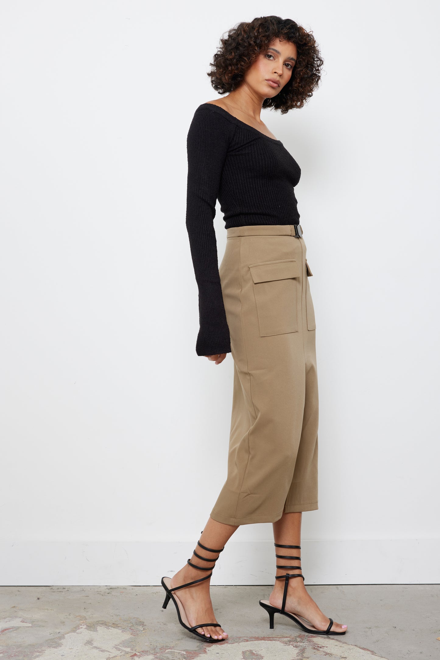 Get Used To It Lt Brown Skirt