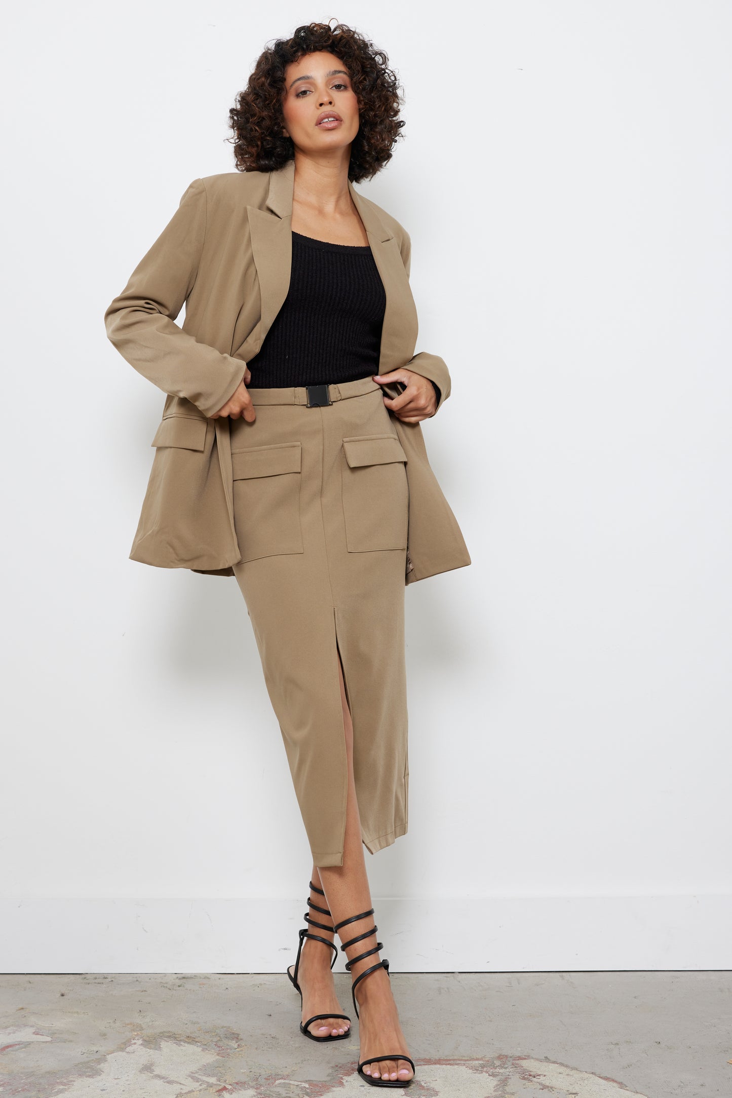 Get Used To It Lt Brown Blazer