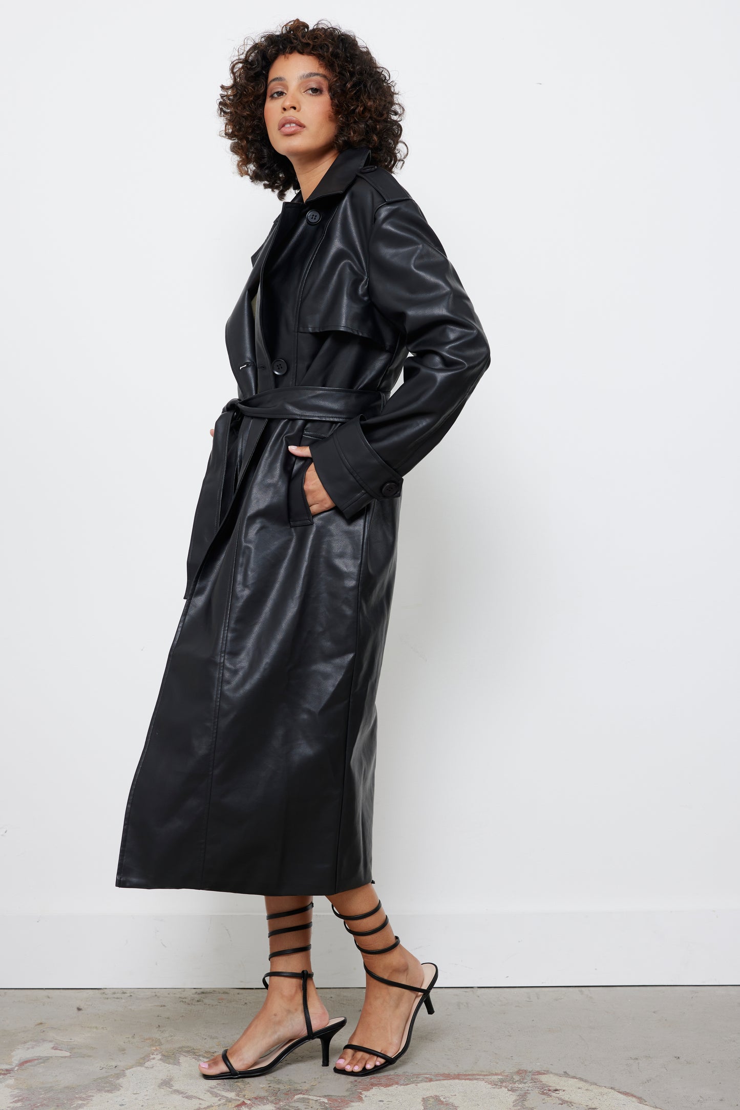 In The Trenches Black Leather Jacket