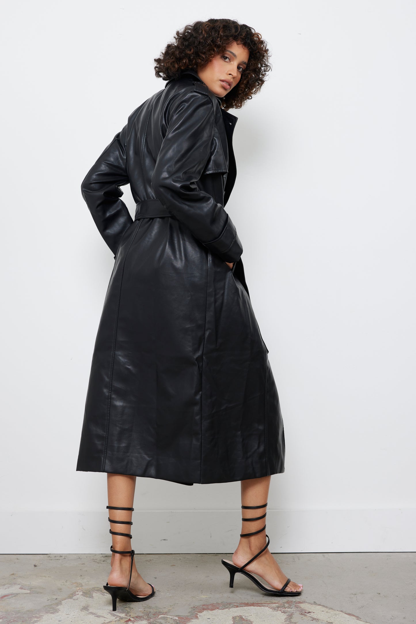 In The Trenches Black Leather Jacket