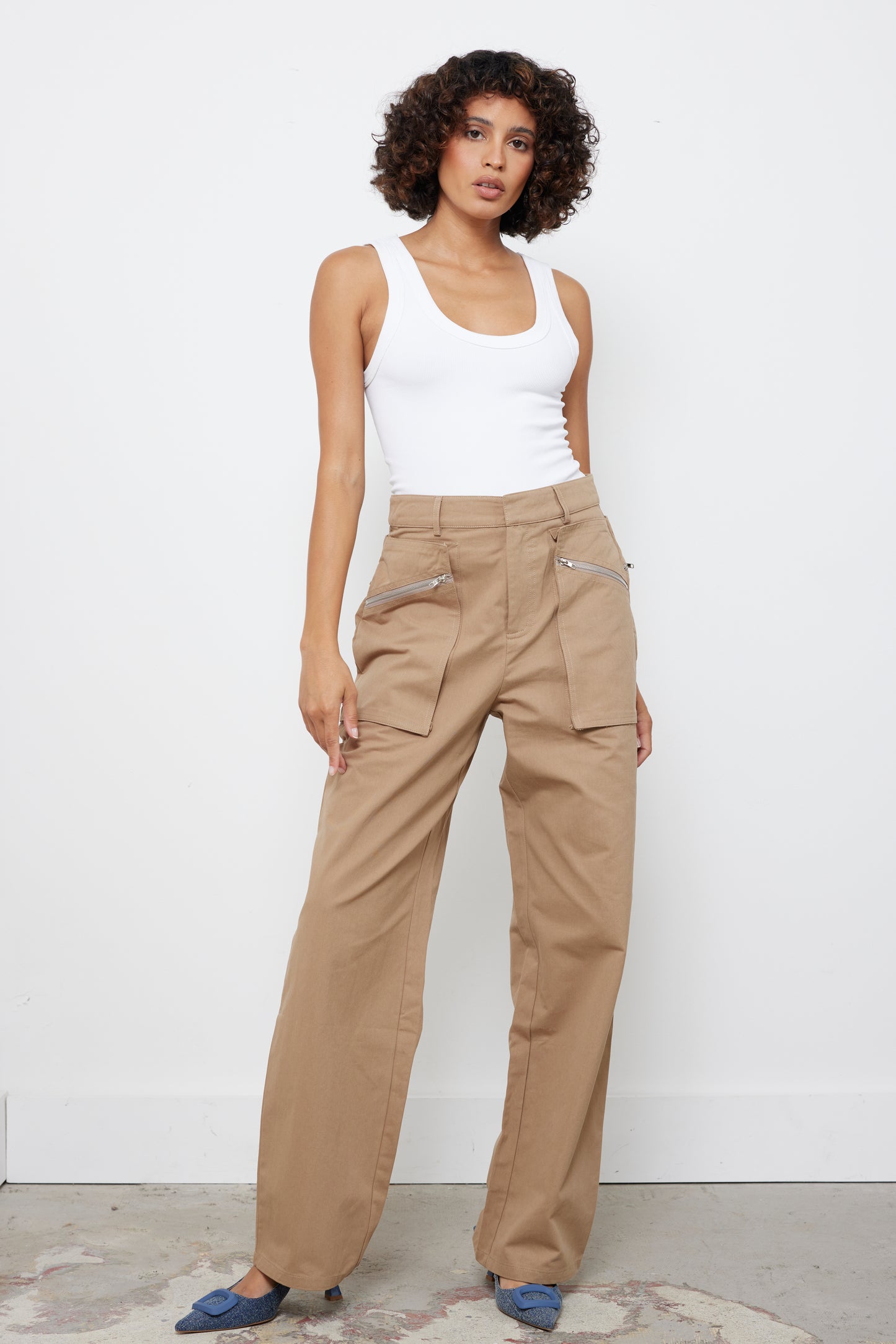 Carrie Khaki Cargo Pants