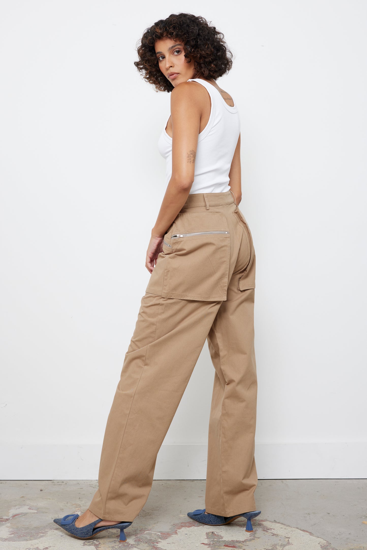 Carrie Khaki Cargo Pants