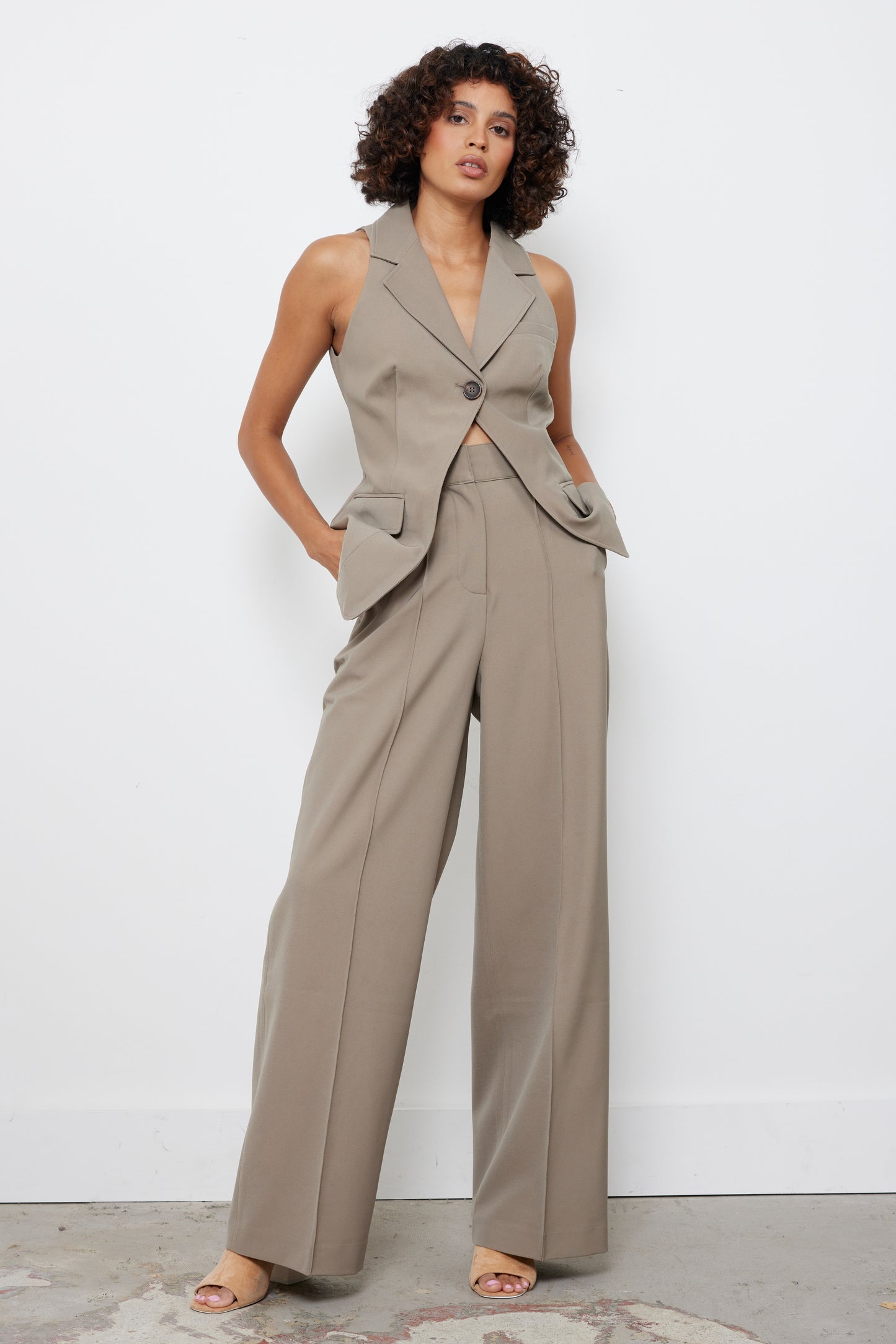 Penelope Taupe Trouser Pants