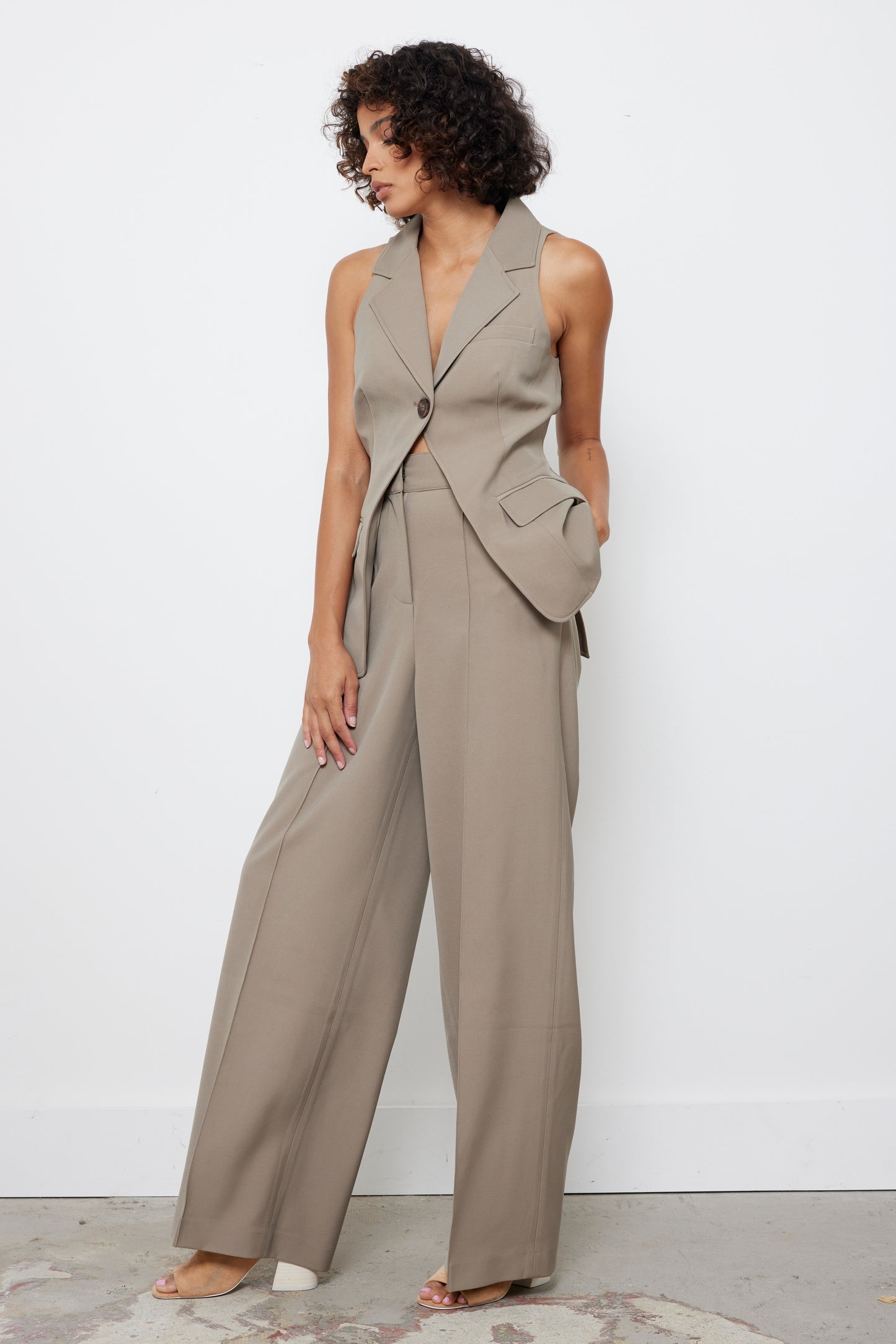 Penelope Taupe Trouser Pants