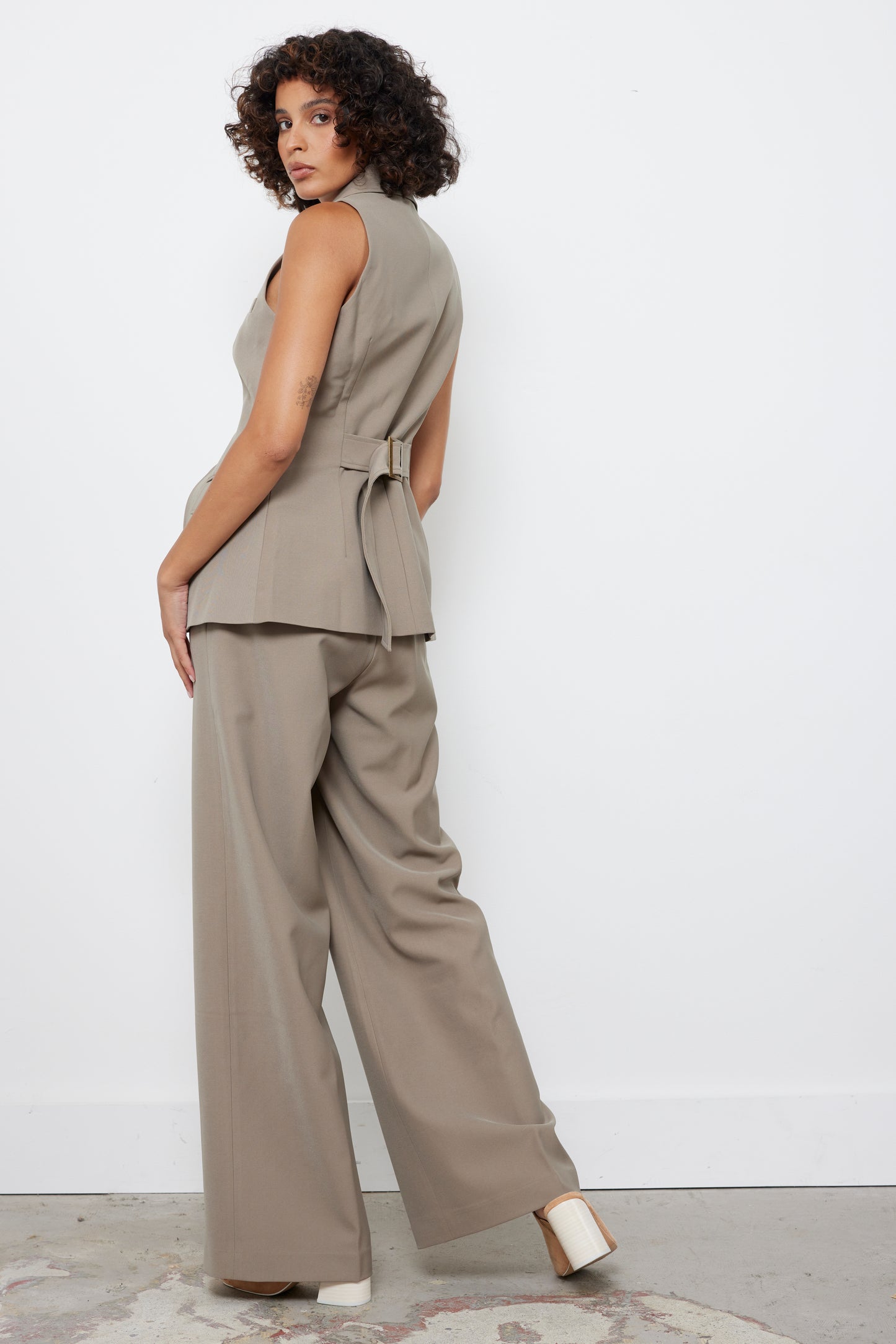Penelope Taupe Blazer Set