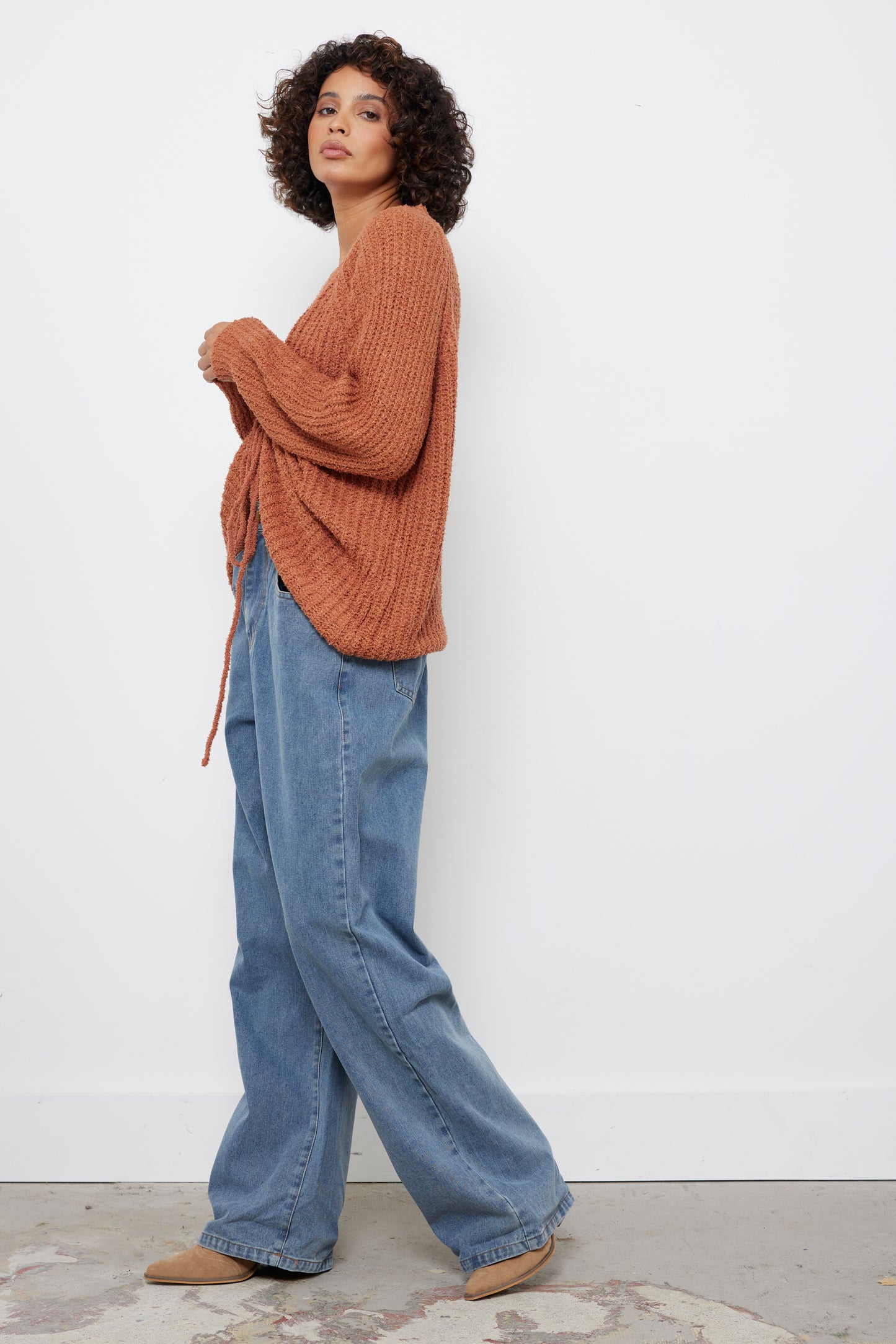 Apple Picking Camel Knit