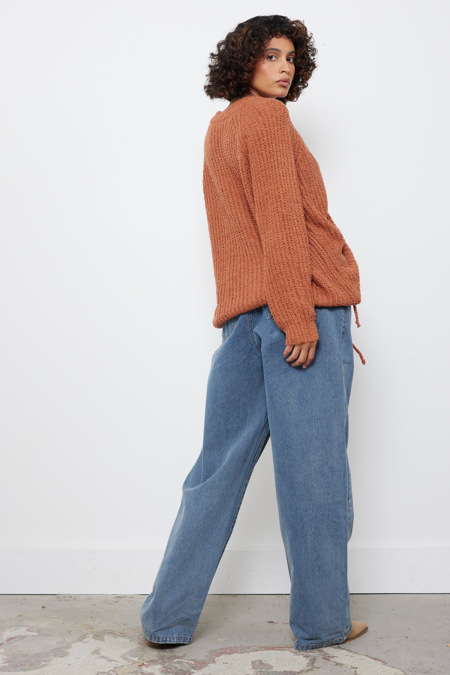 Apple Picking Camel Knit