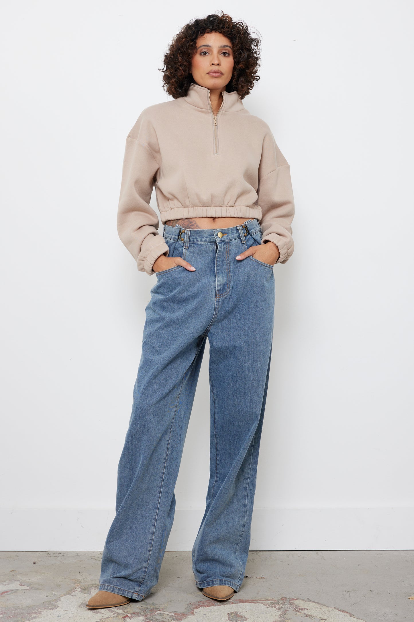 Sunday Morning Taupe Sweatshirt