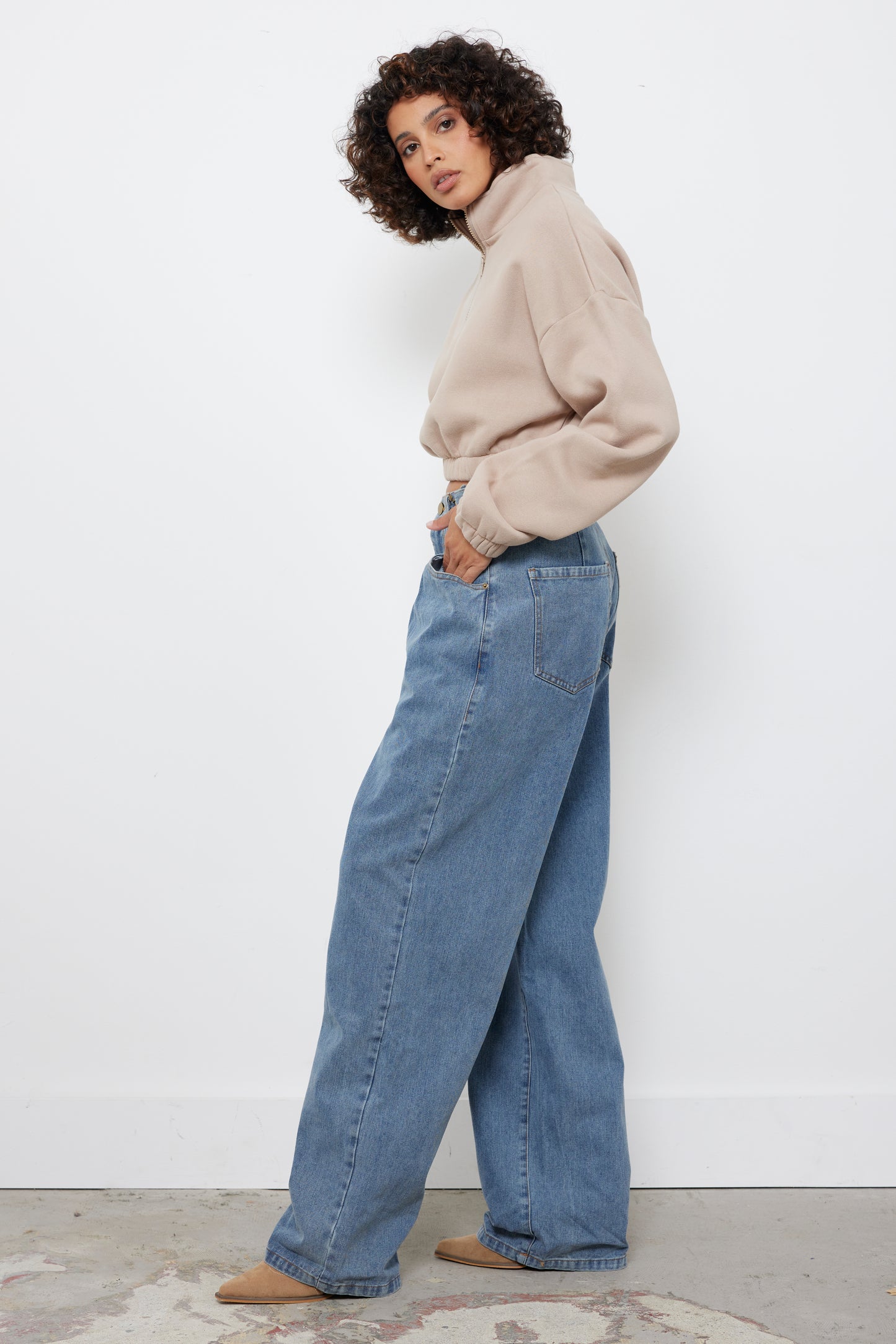 Sunday Morning Taupe Sweatshirt