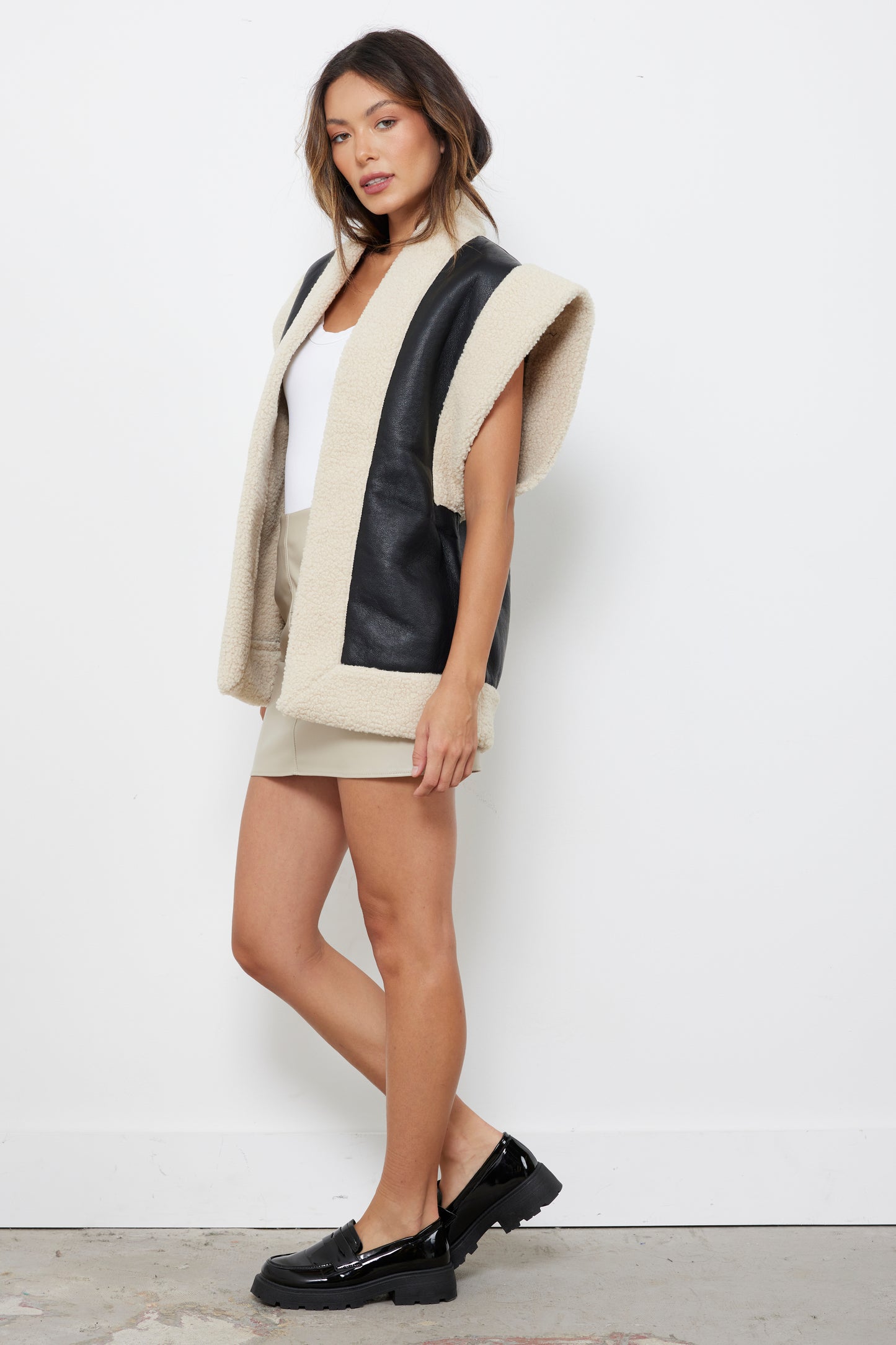 Camilla Black Leather Vest