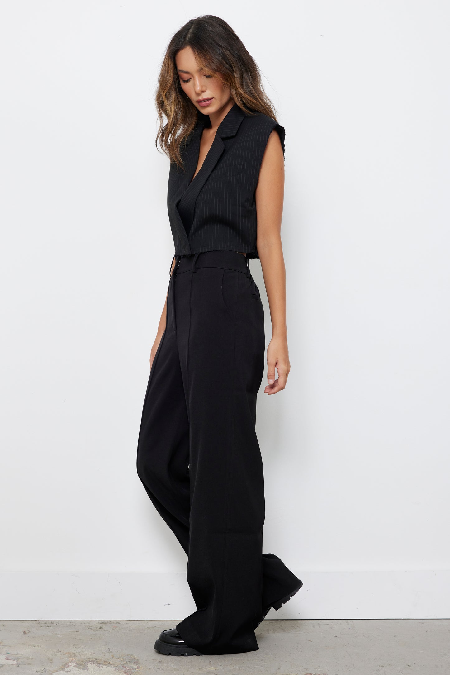 Cooper Black Blazer Vest
