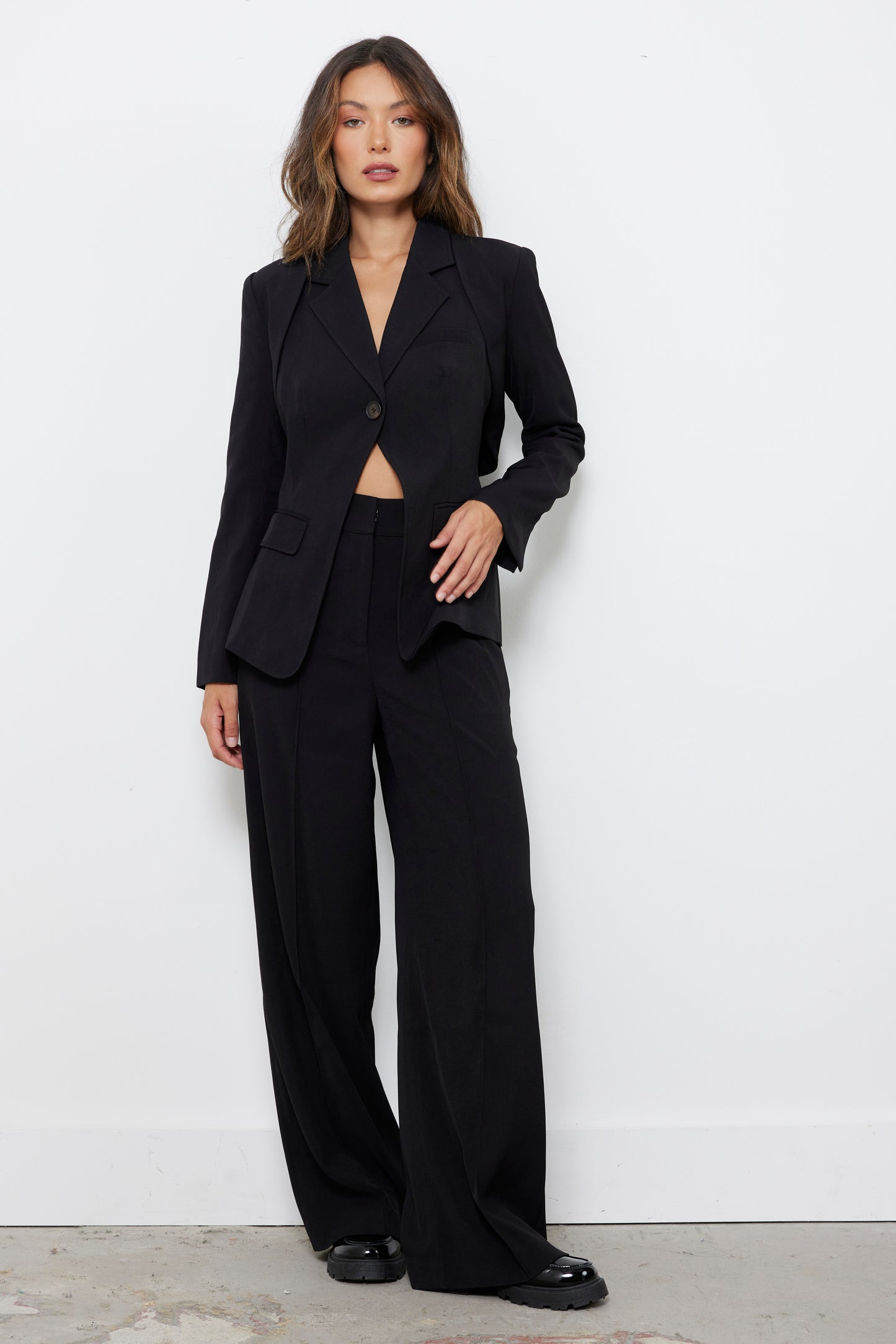 Penelope Black Blazer Set