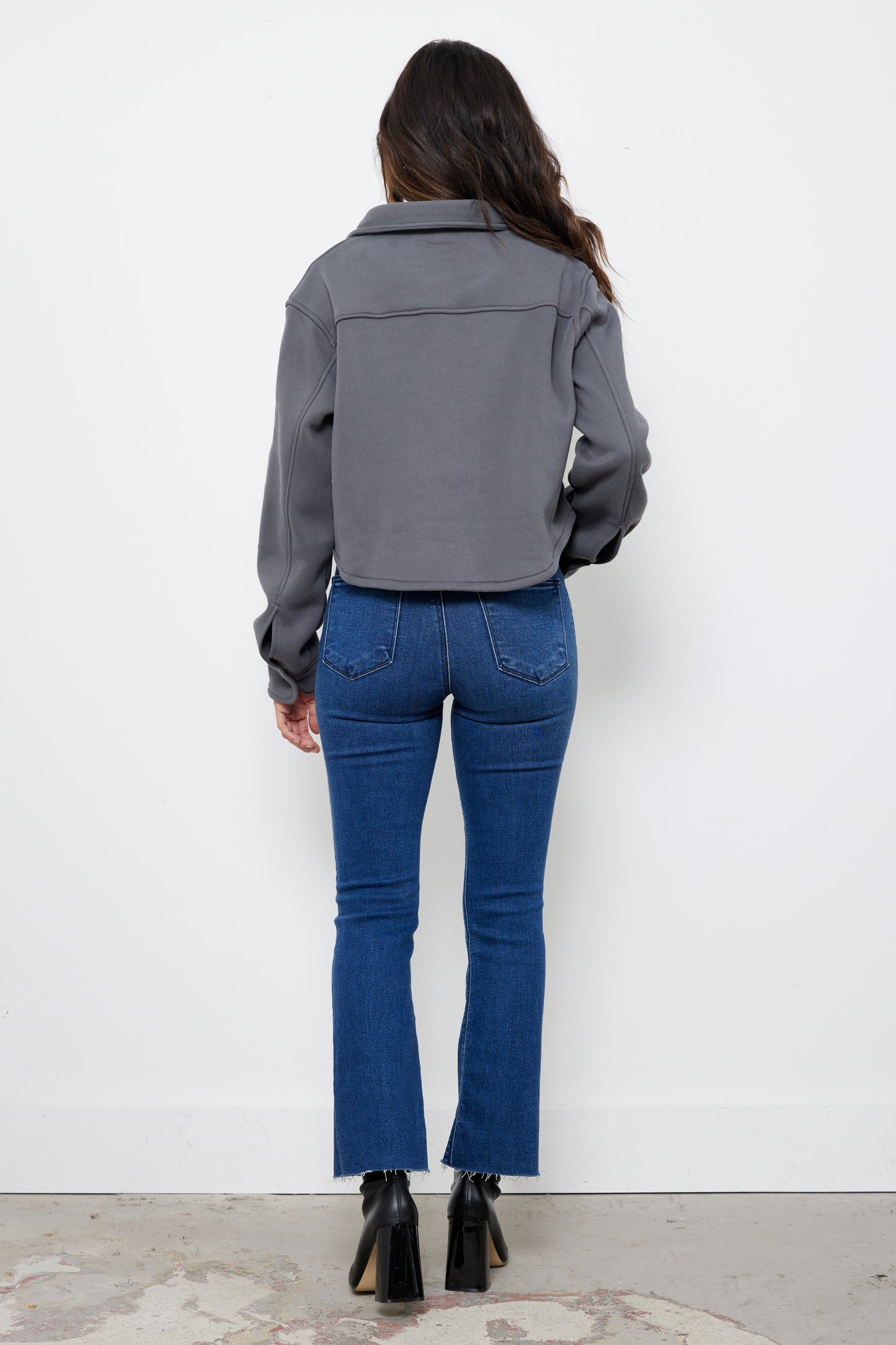 Weekend Plans Graphite Shirt Jacket