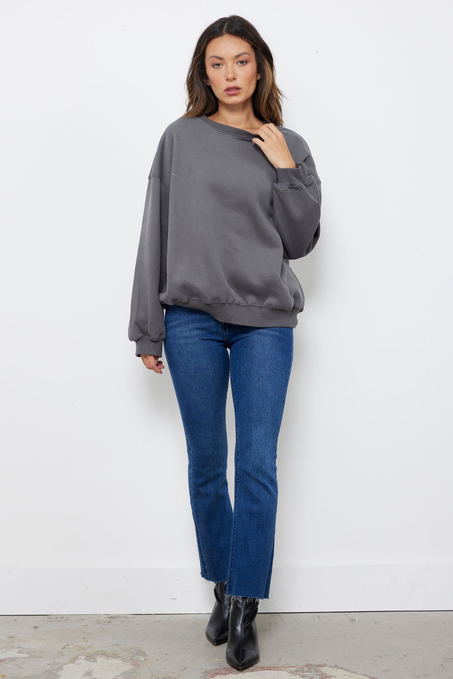 Varsity Graphite Pullover Sweatshirt