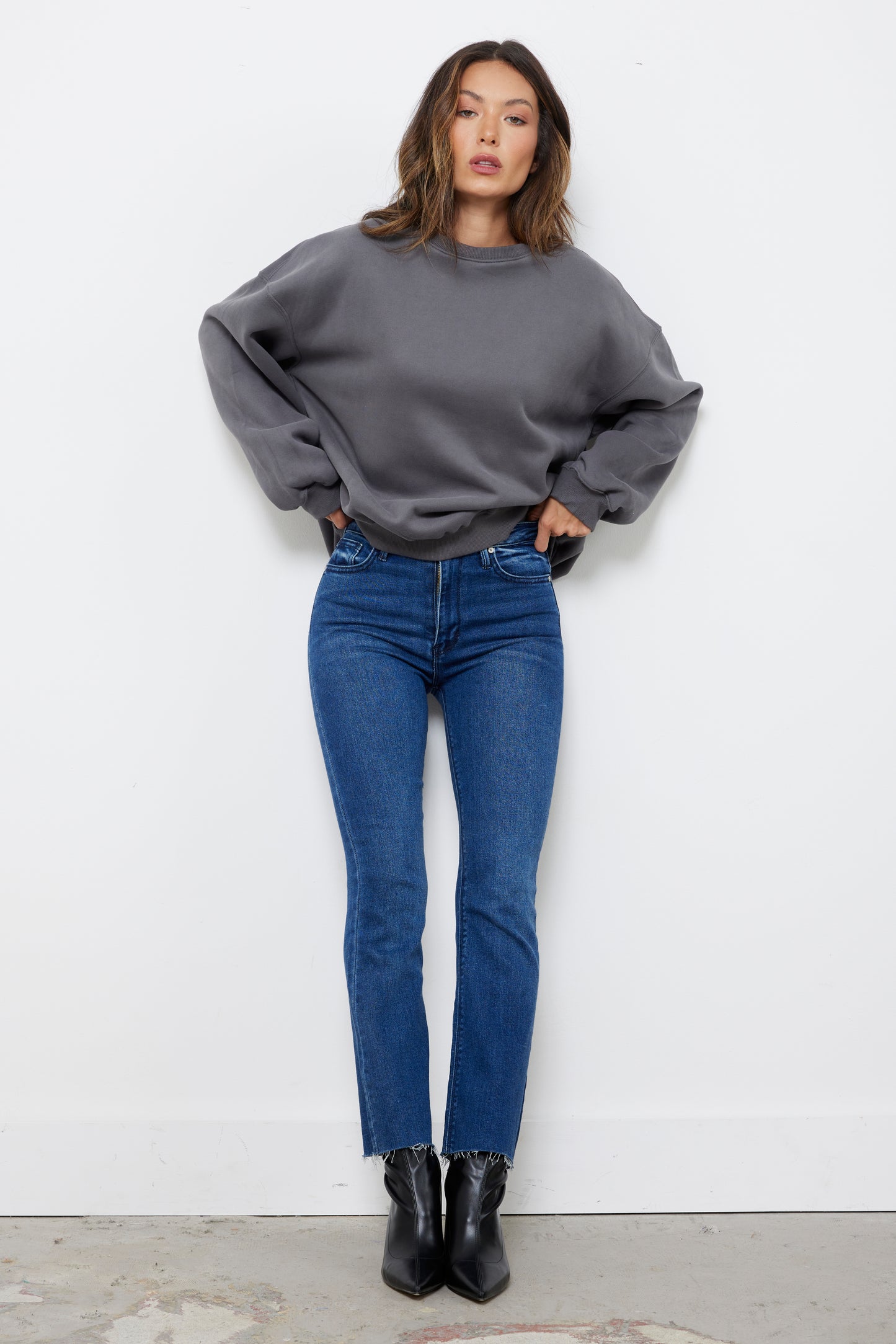 Varsity Graphite Pullover Sweatshirt