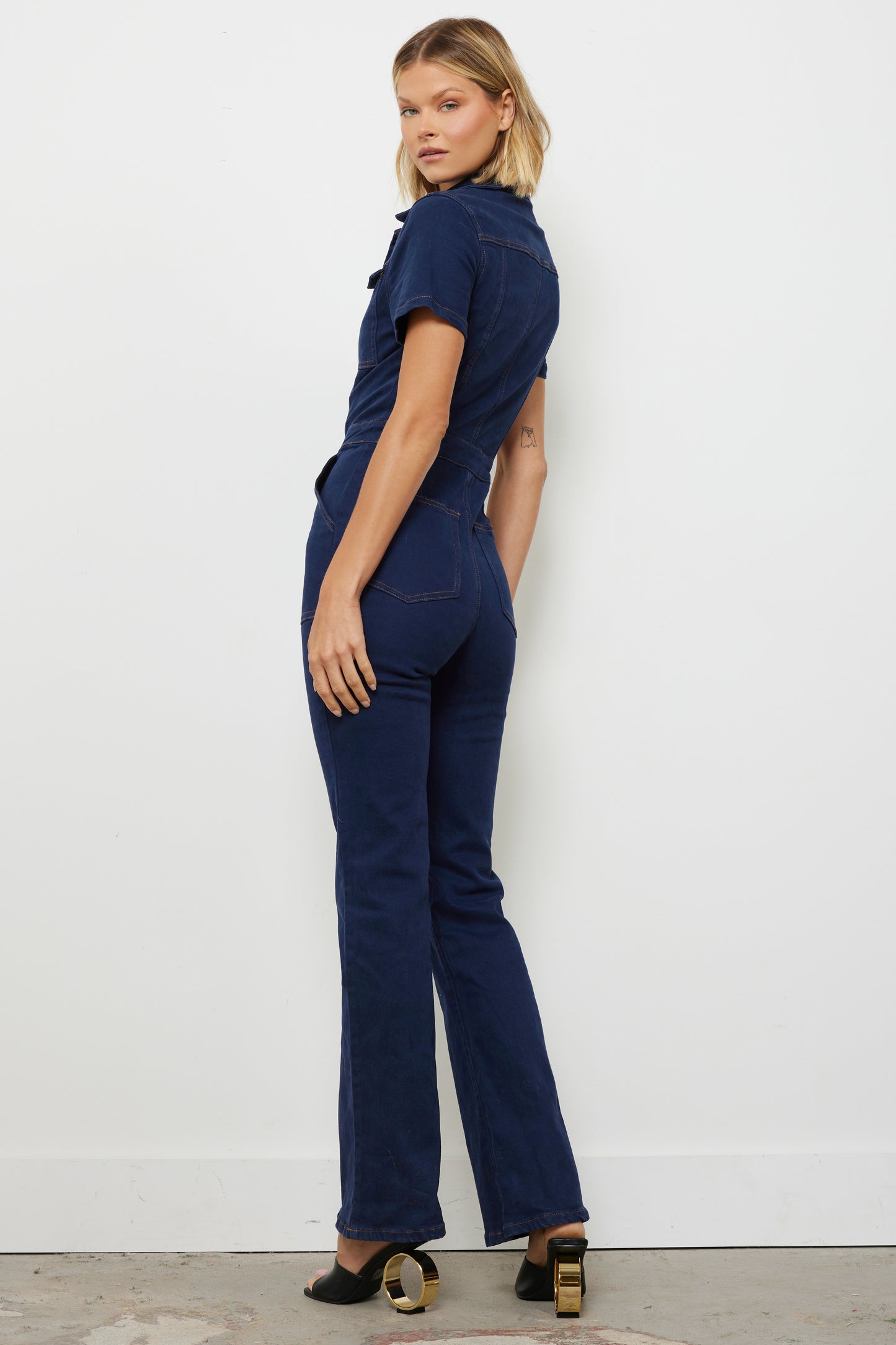 Lucky For Me Navy Jumpsuit