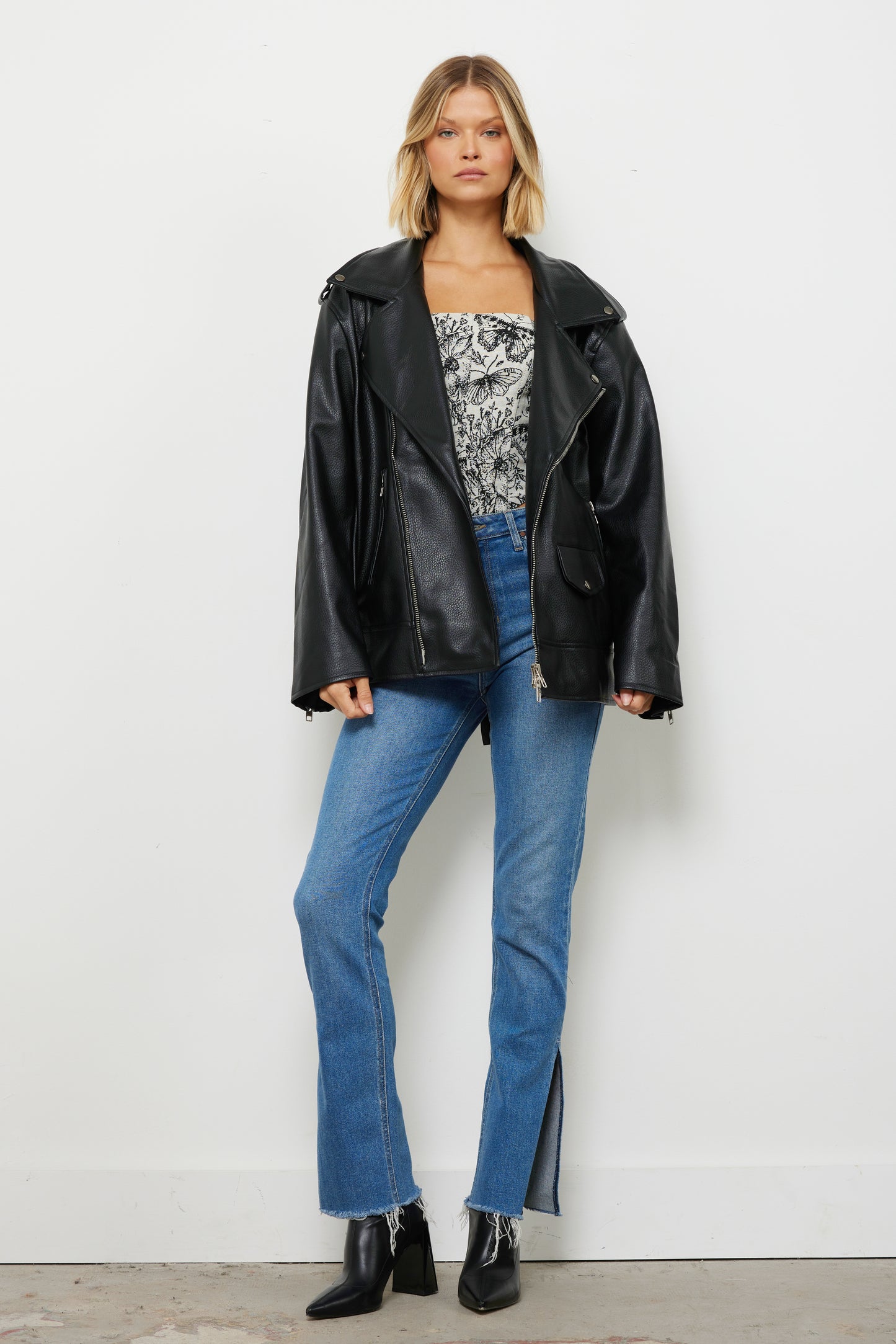 Not Your Boyfriends Black Leather Jacket