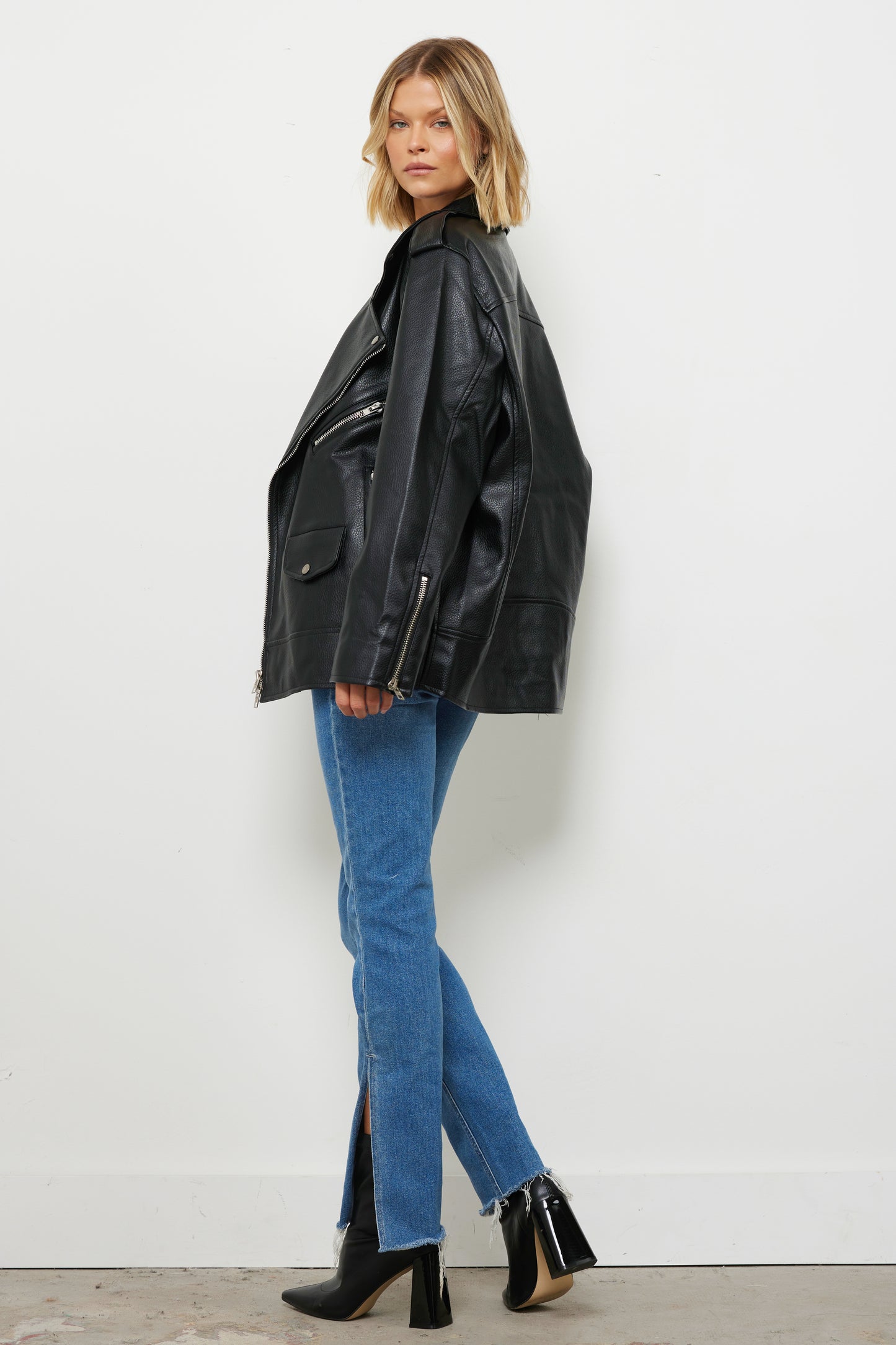 Not Your Boyfriends Black Leather Jacket