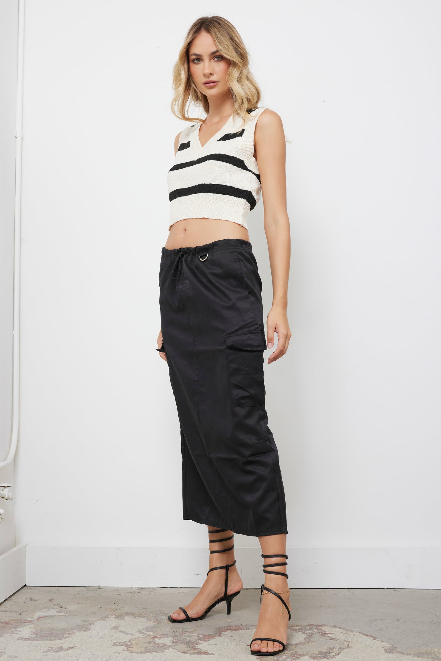 Be Real Black Cargo Skirt
