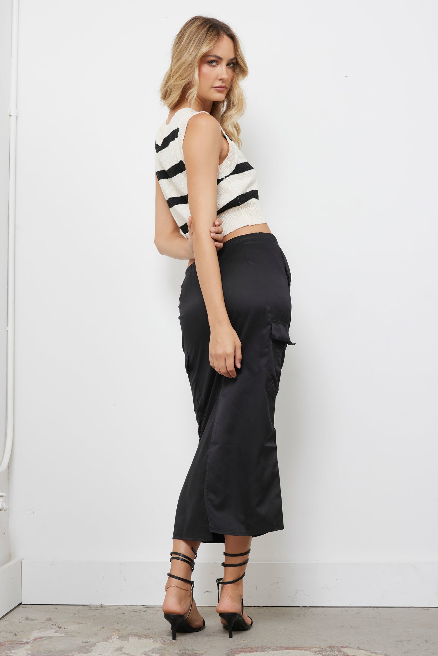 Be Real Black Cargo Skirt